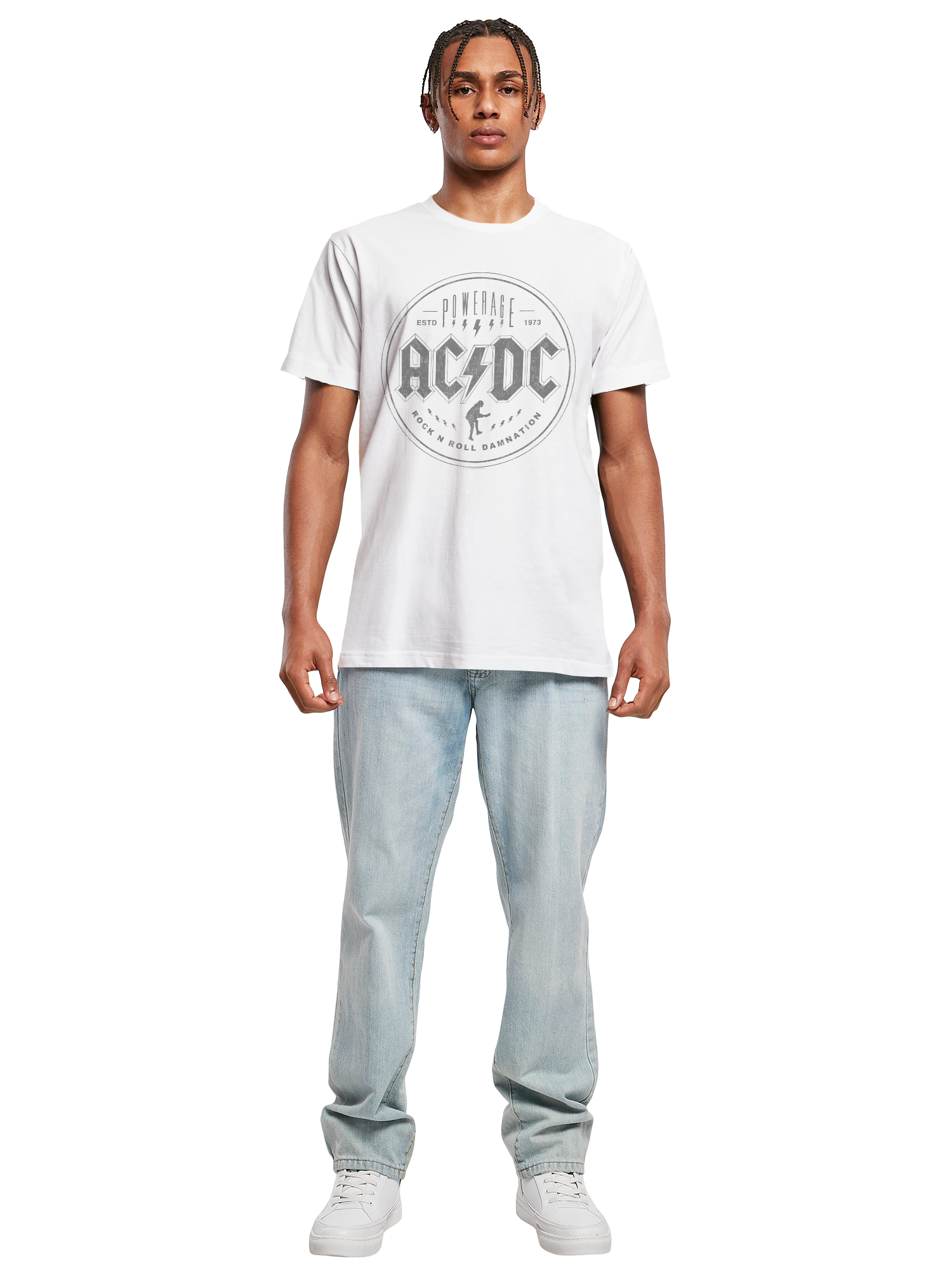 ACDC Rock n Roll Damnation con camiseta redonda de cuello