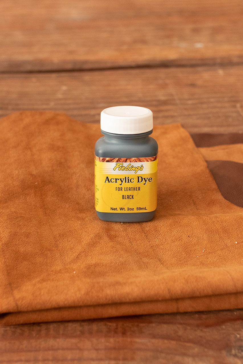 Tinte para cuero Fiebing's de 59 ml. Color negro.