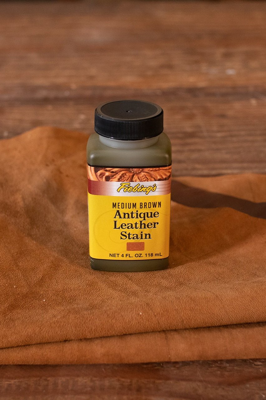 Antique Leather Stain Fiebing's 118 ml. Medium Brown