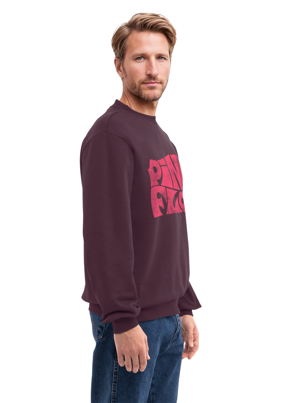Pink Floyd Retro Logo Navy Men's Organic Sweatshirt