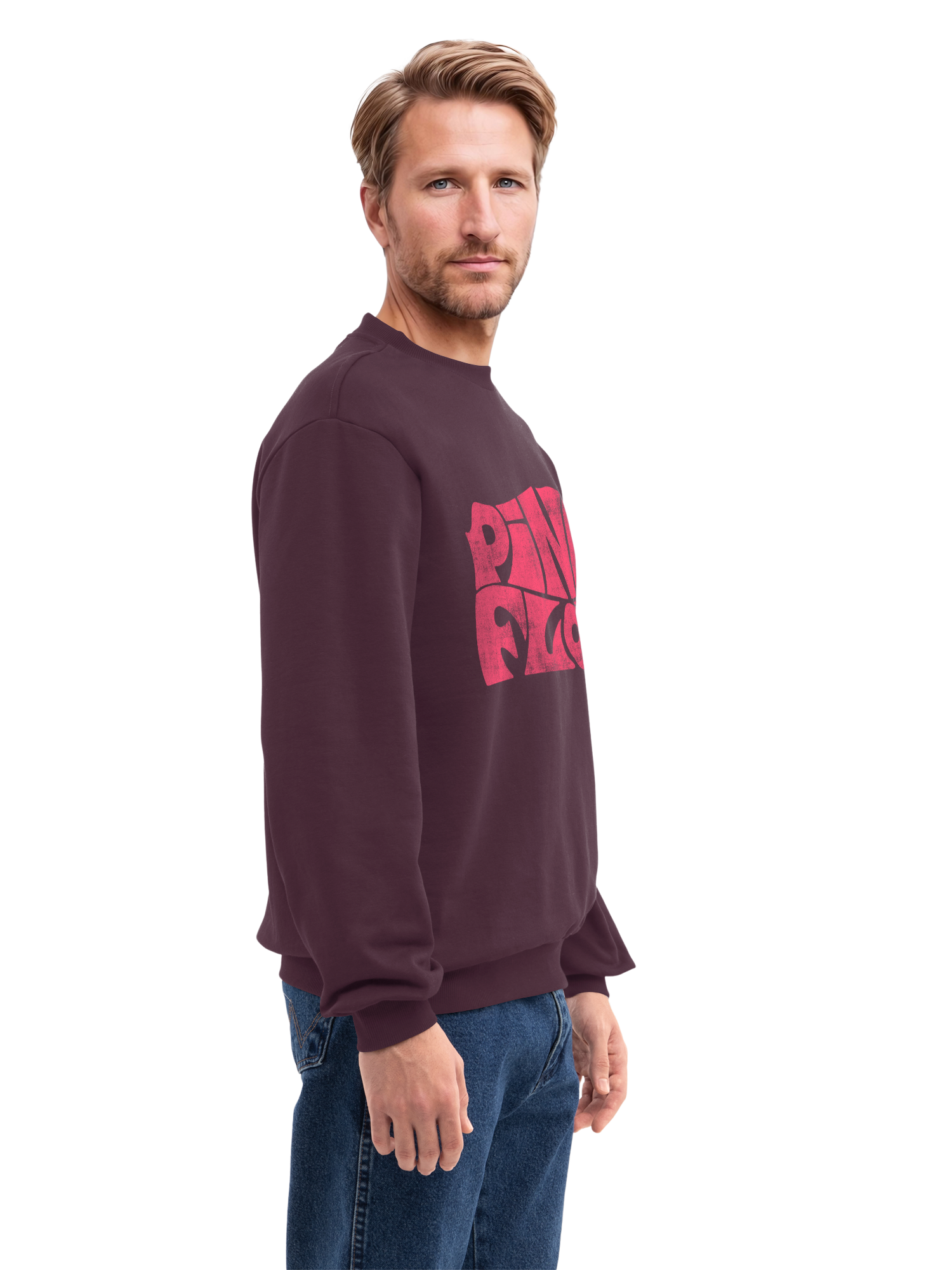 Pink Floyd Retro Logo Navy Men's Organic Sweatshirt