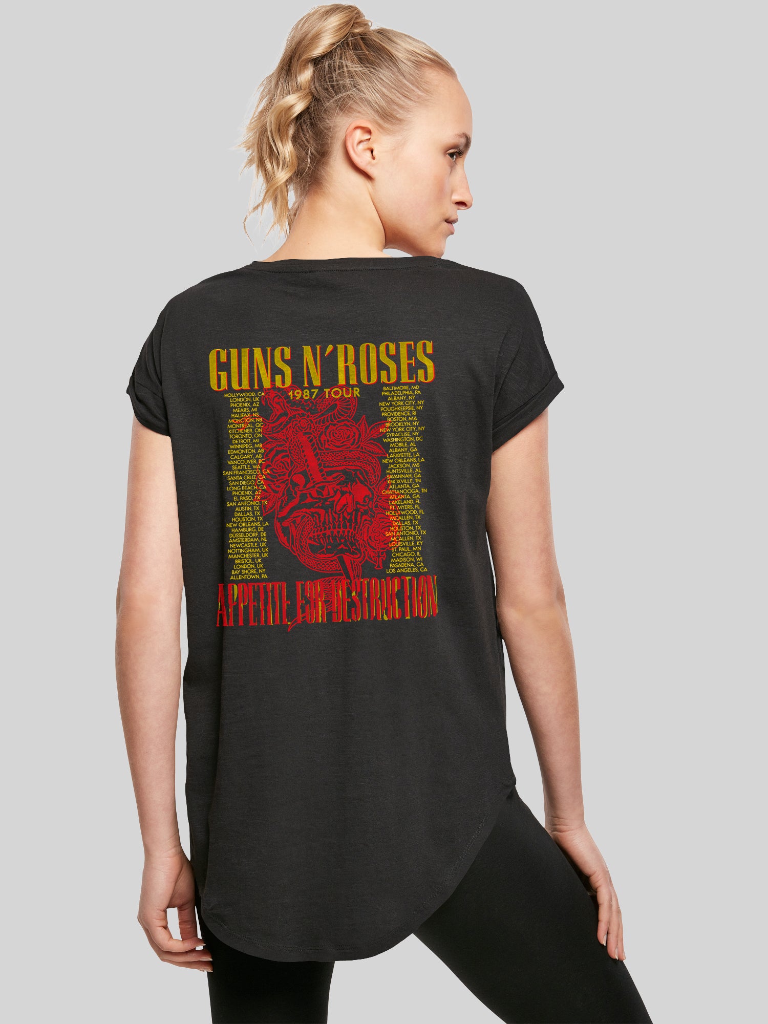 Affiche de concert vintage de Guns N 'Roses 1987 | T-shirt pour dames