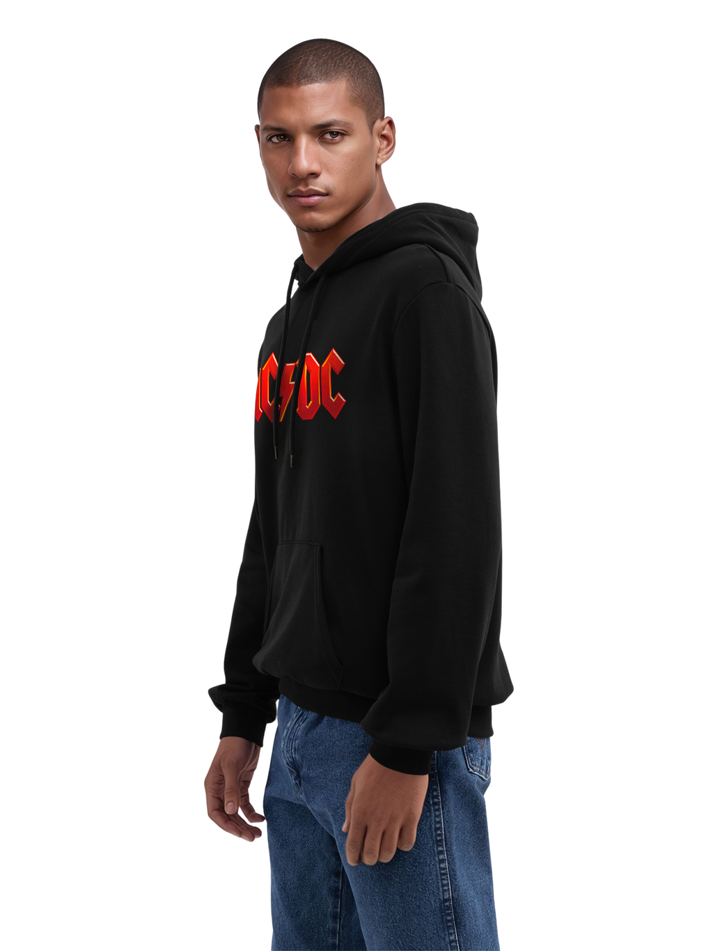 ACDC Dunkelrotes Logo Herren Hoodie