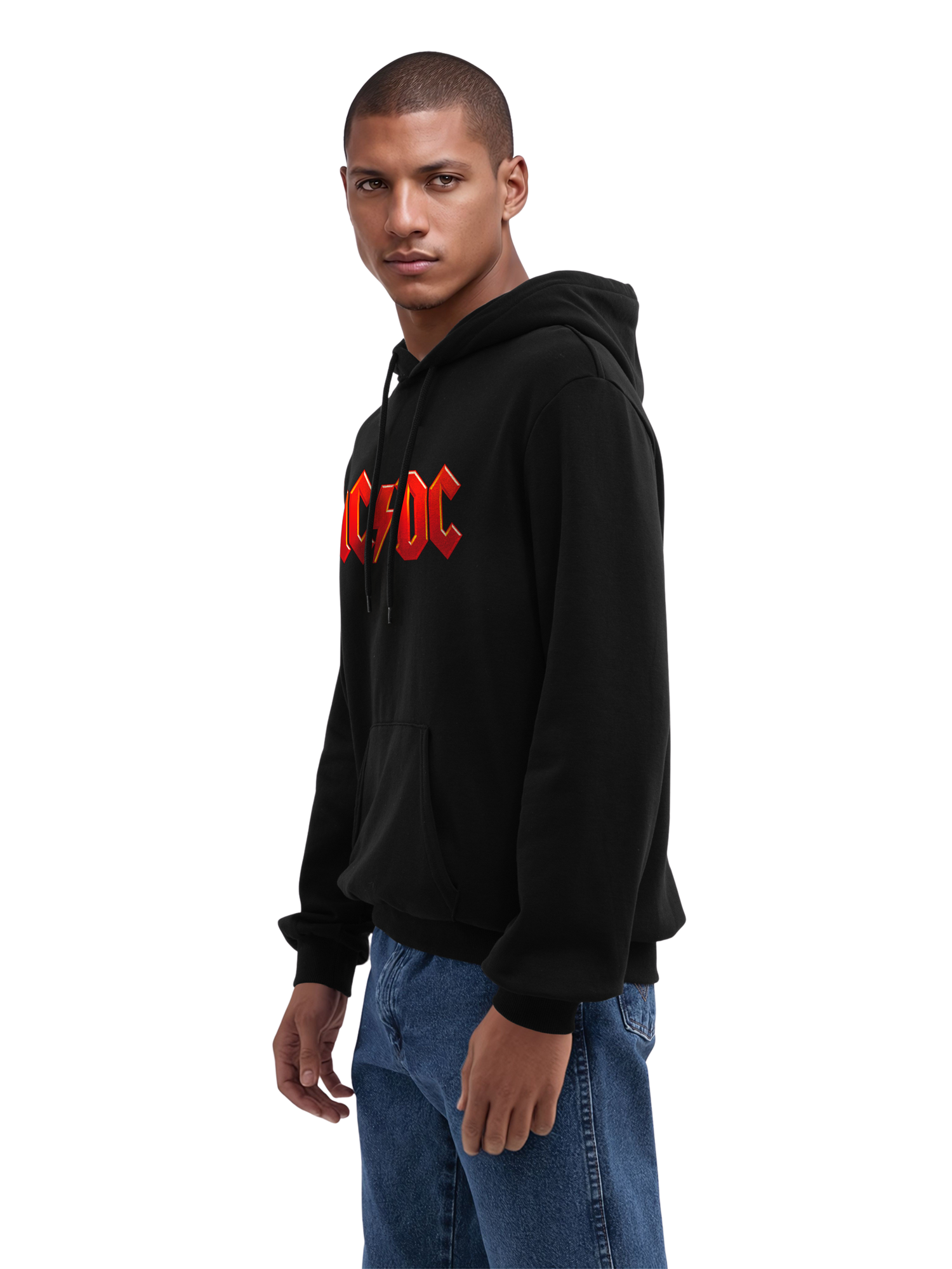 ACDC Dunkelrotes Logo Herren Hoodie