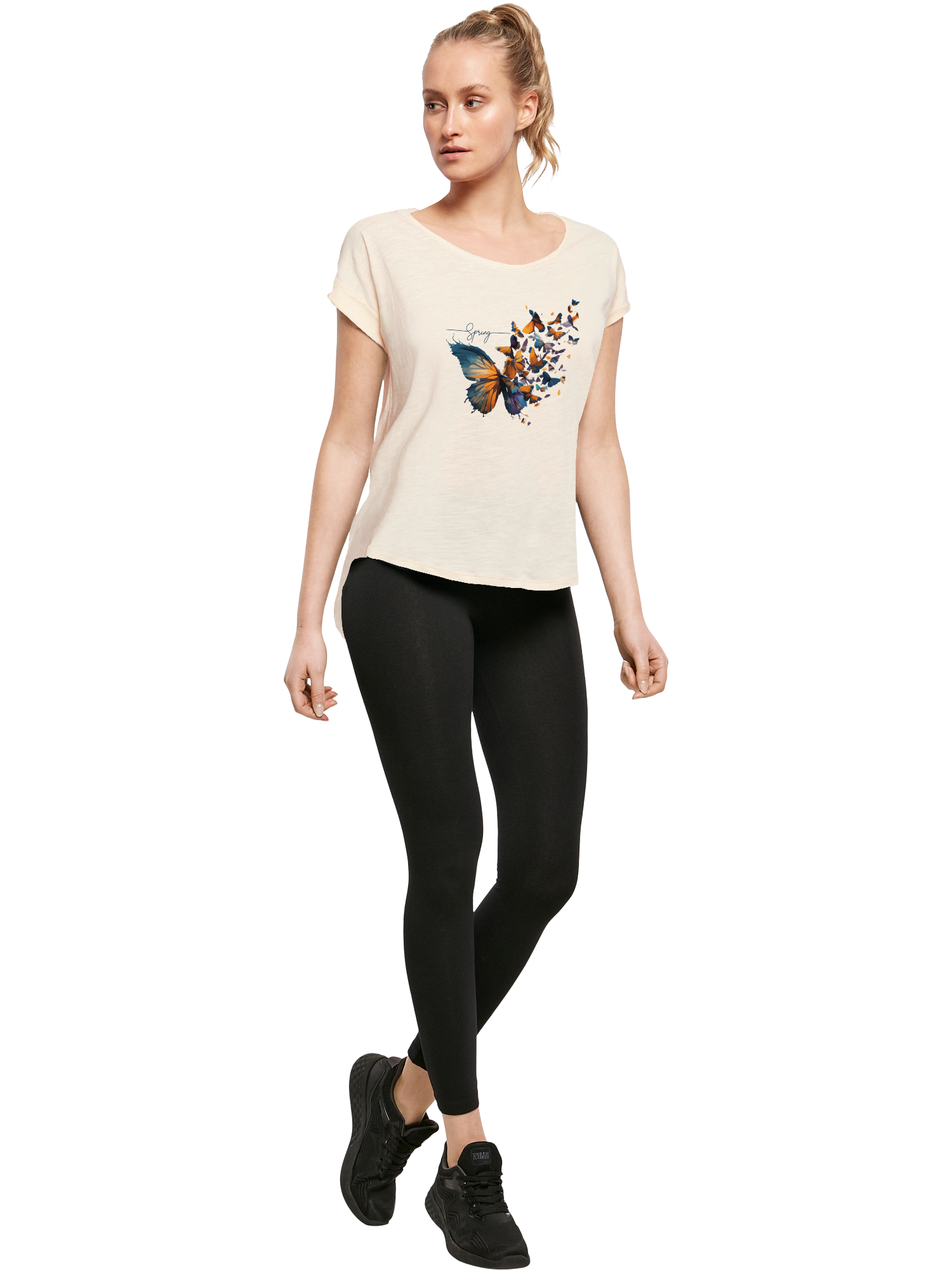 Schmetterling der Schmetterlinge Damen Long T-Shirt