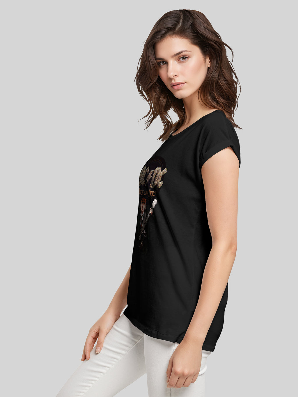 ACDC Rock Or Bust Angus Young Damen T-Shirt