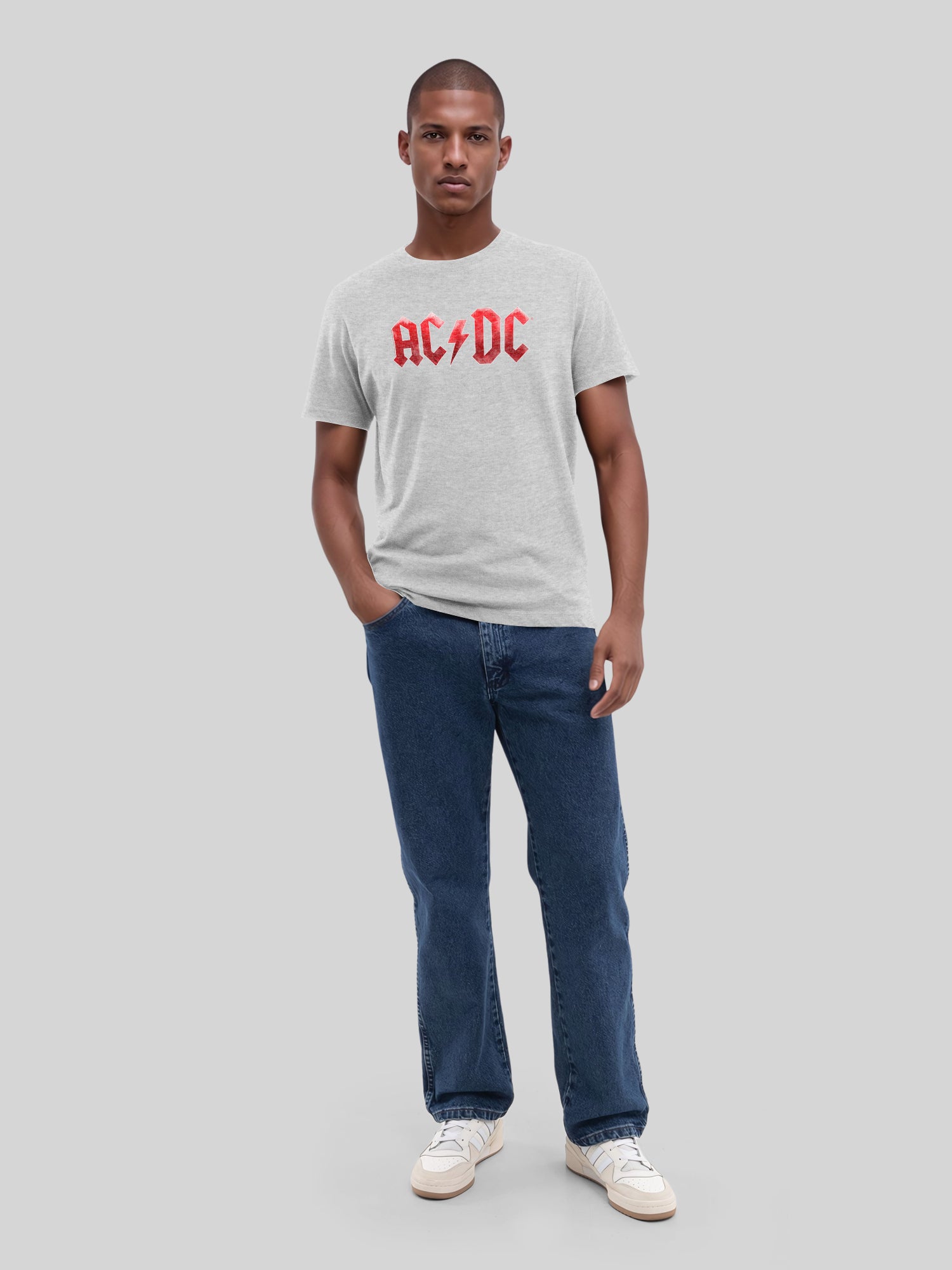 ACDC Red Ice Logo with True Blanks | Mens Regular Tee