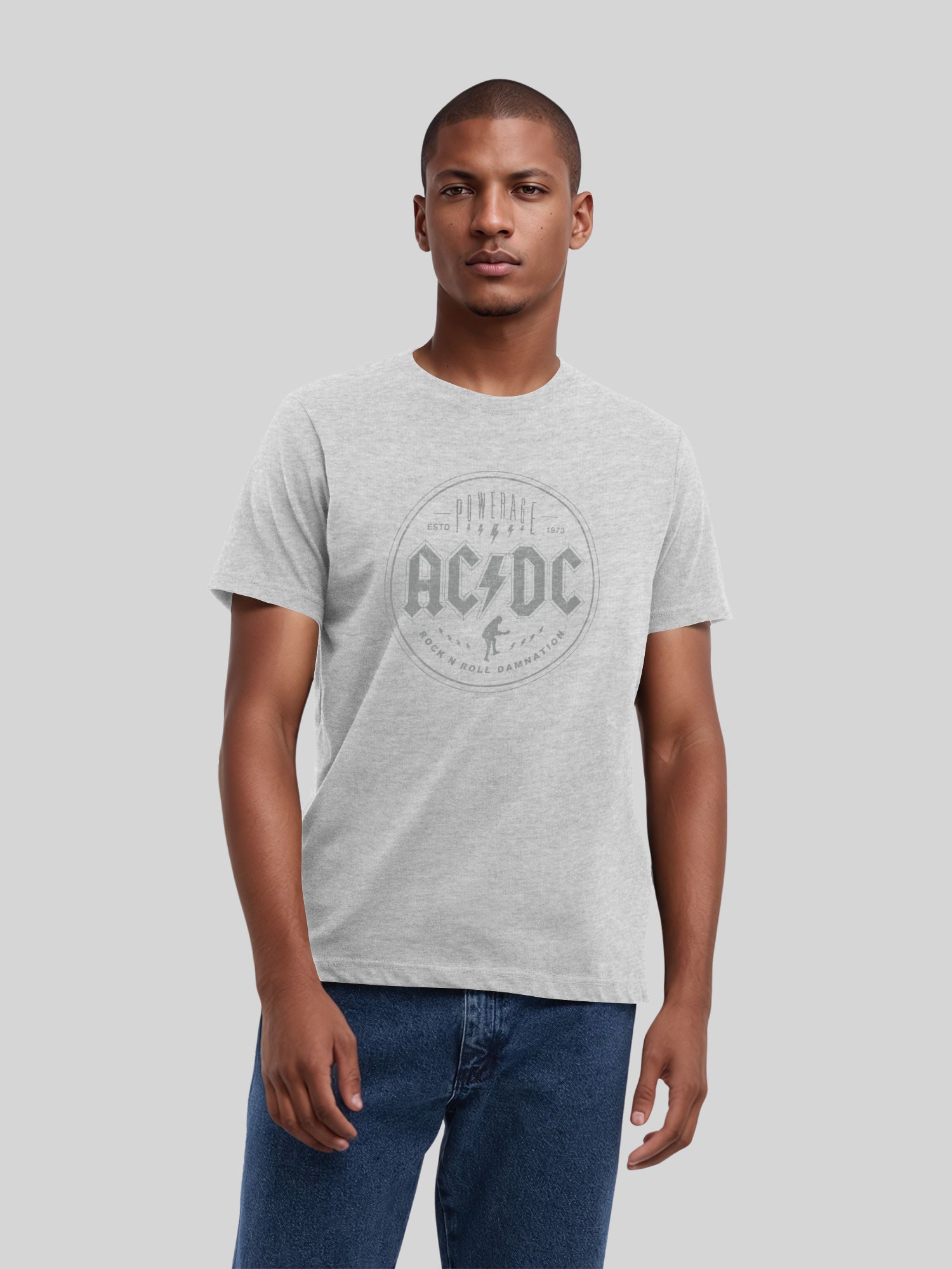 ACDC Rock n Roll Damnation con Blanks verdaderos | Camiseta regular para hombres