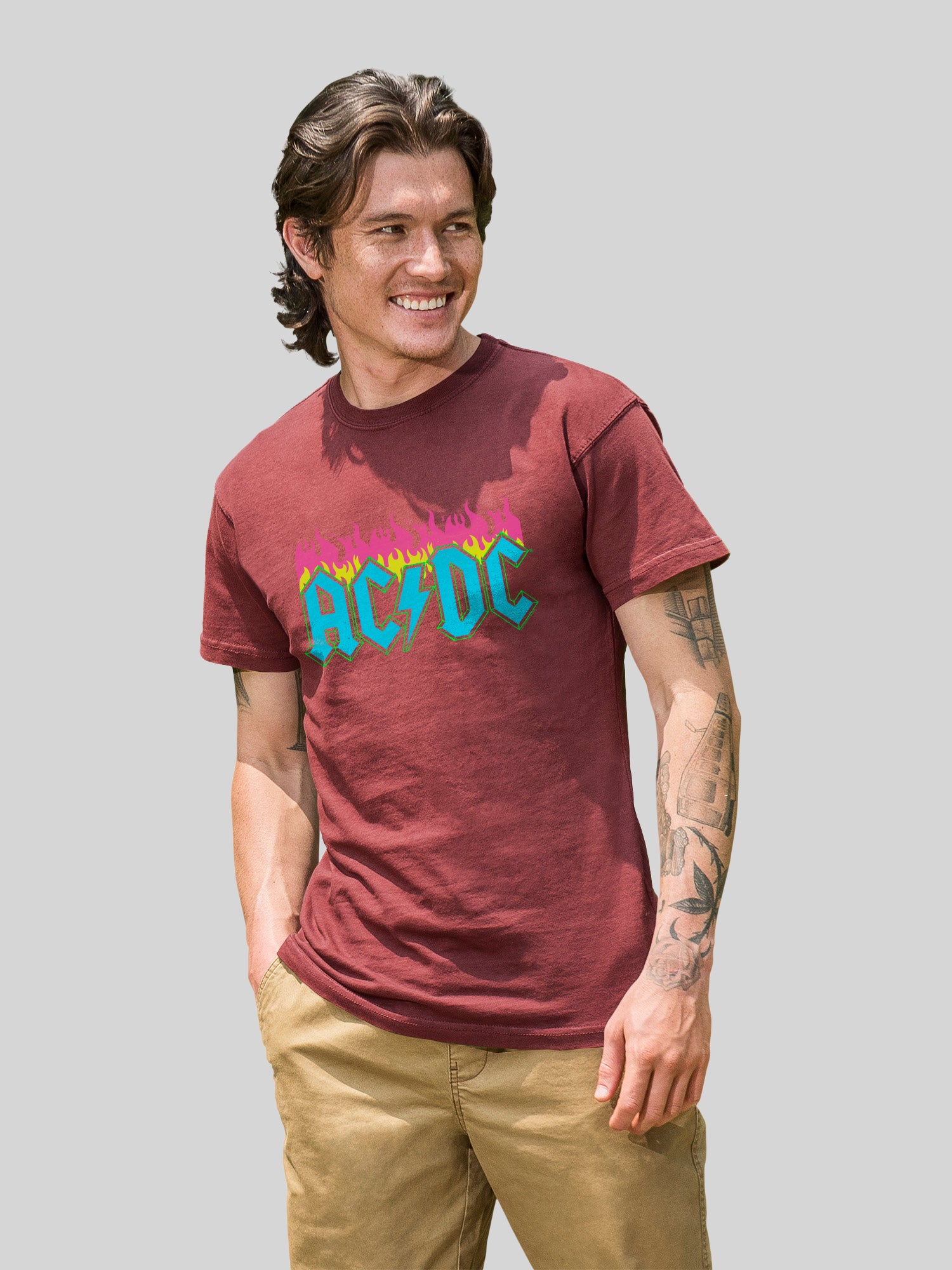 AC/DC Neon Flames with Coastal Color Tee