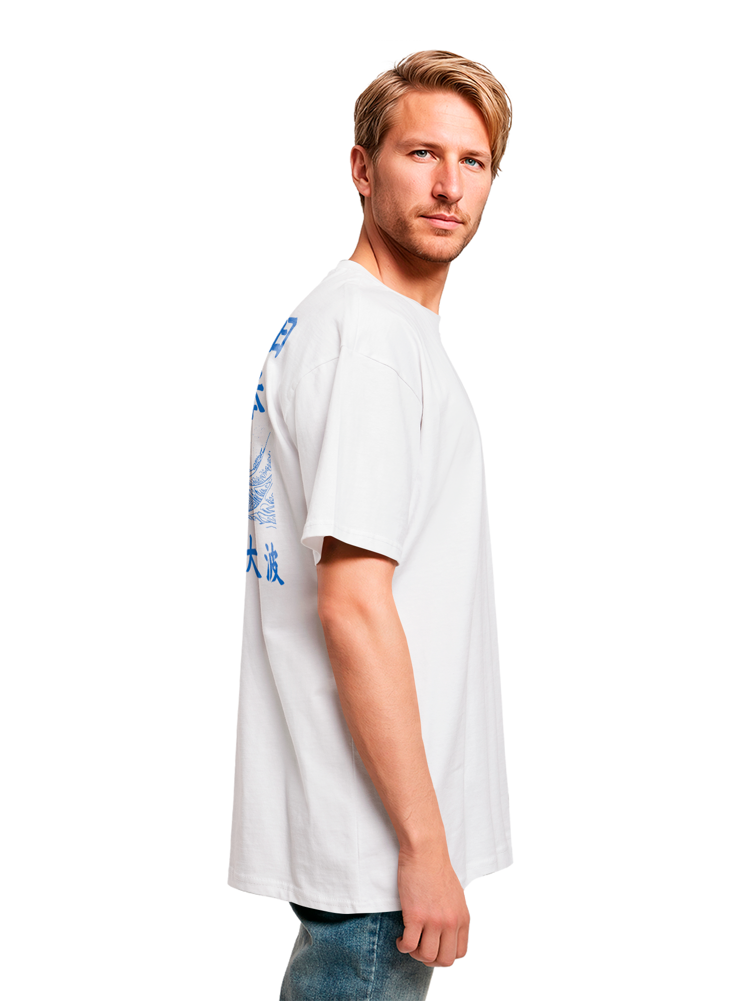 T-shirt surdimensionné lourde Kanagawa Wave