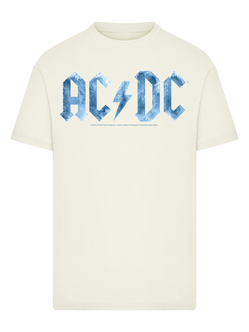 ACDC Blue Ice Logo T-shirt Round Cou