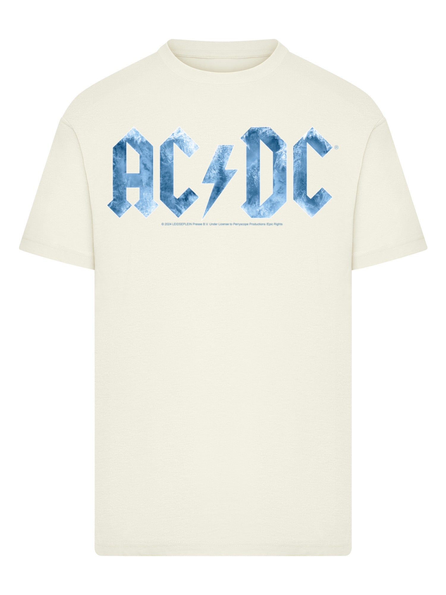 ACDC Blue Ice Logo T-shirt Round Cou