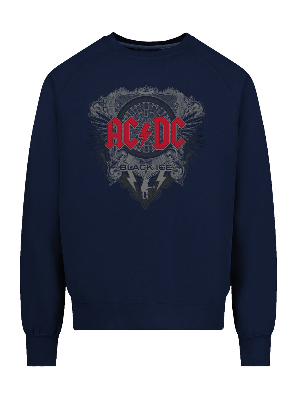AC/DC Black Ice with Red with Vintage Fleece Raglan Crew