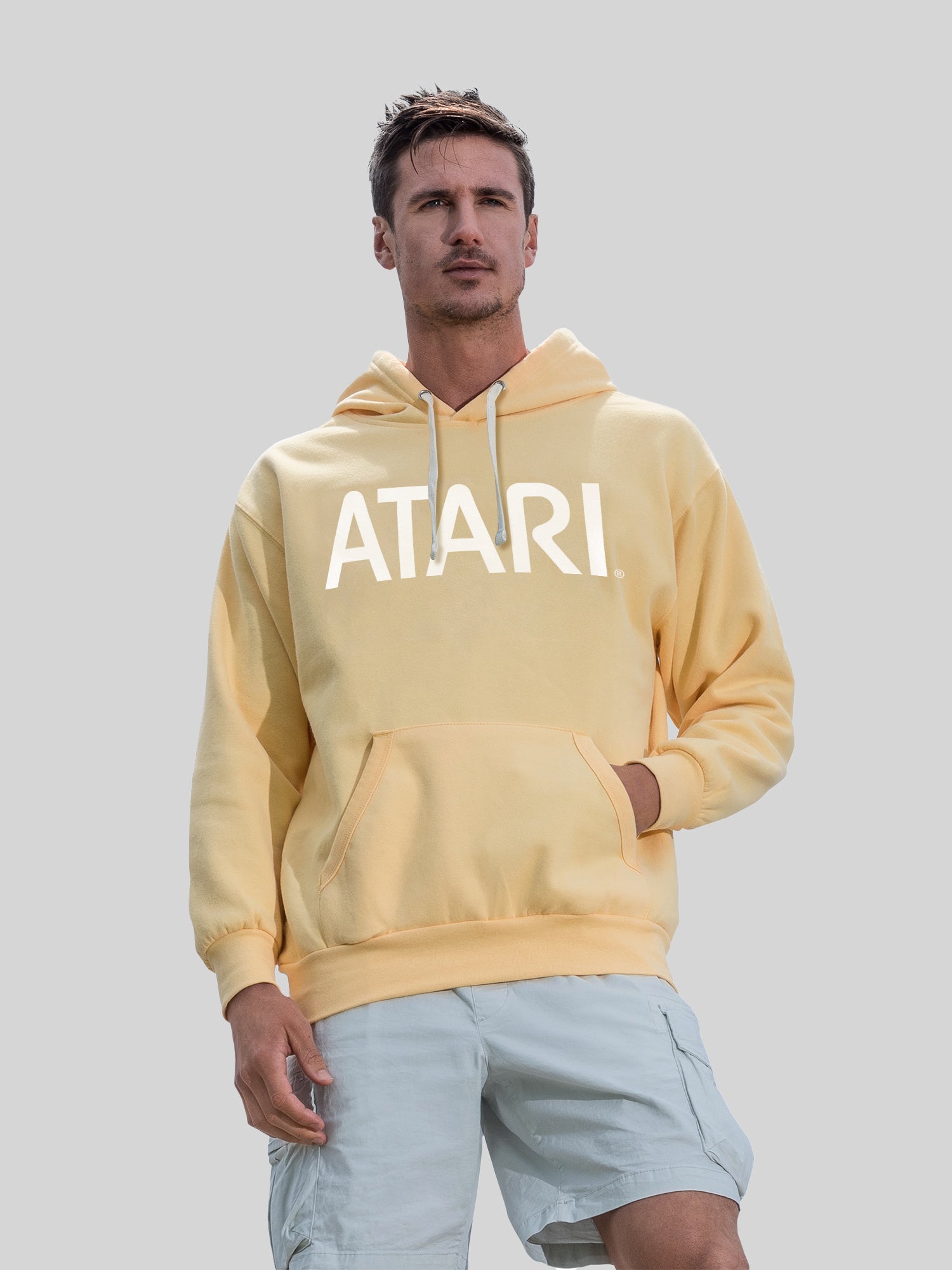 Atari Games White Retro Gaming mit Vintage Fleece Hood