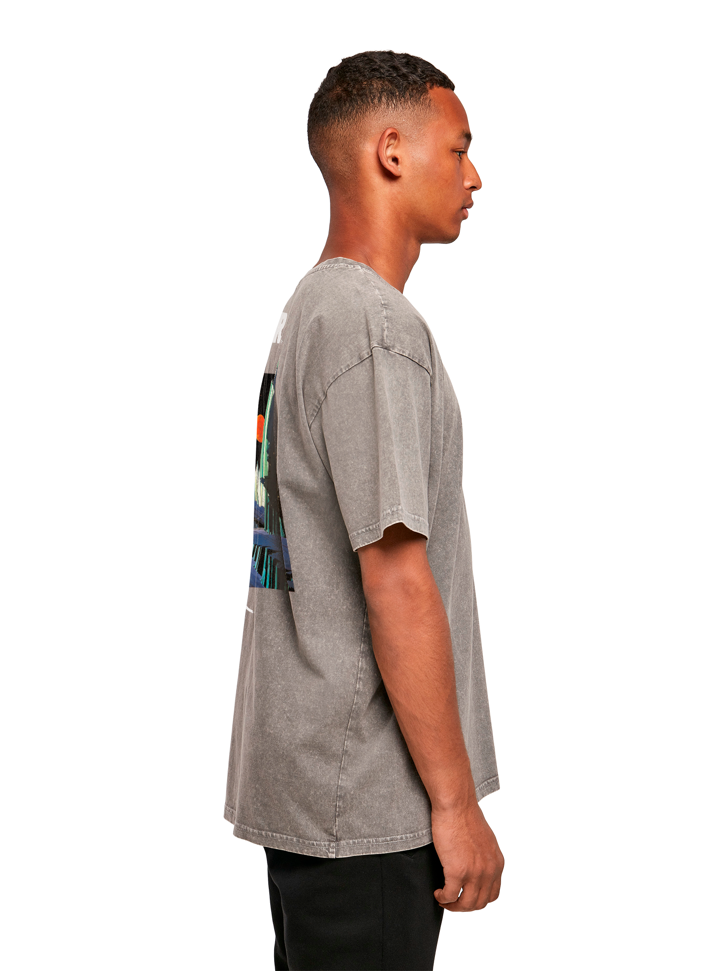 Logotipo de Atari Games White Retro Gaming Horizontal y Atari Gravitar Box Cover con camiseta de gran tamaño pesado de ácido