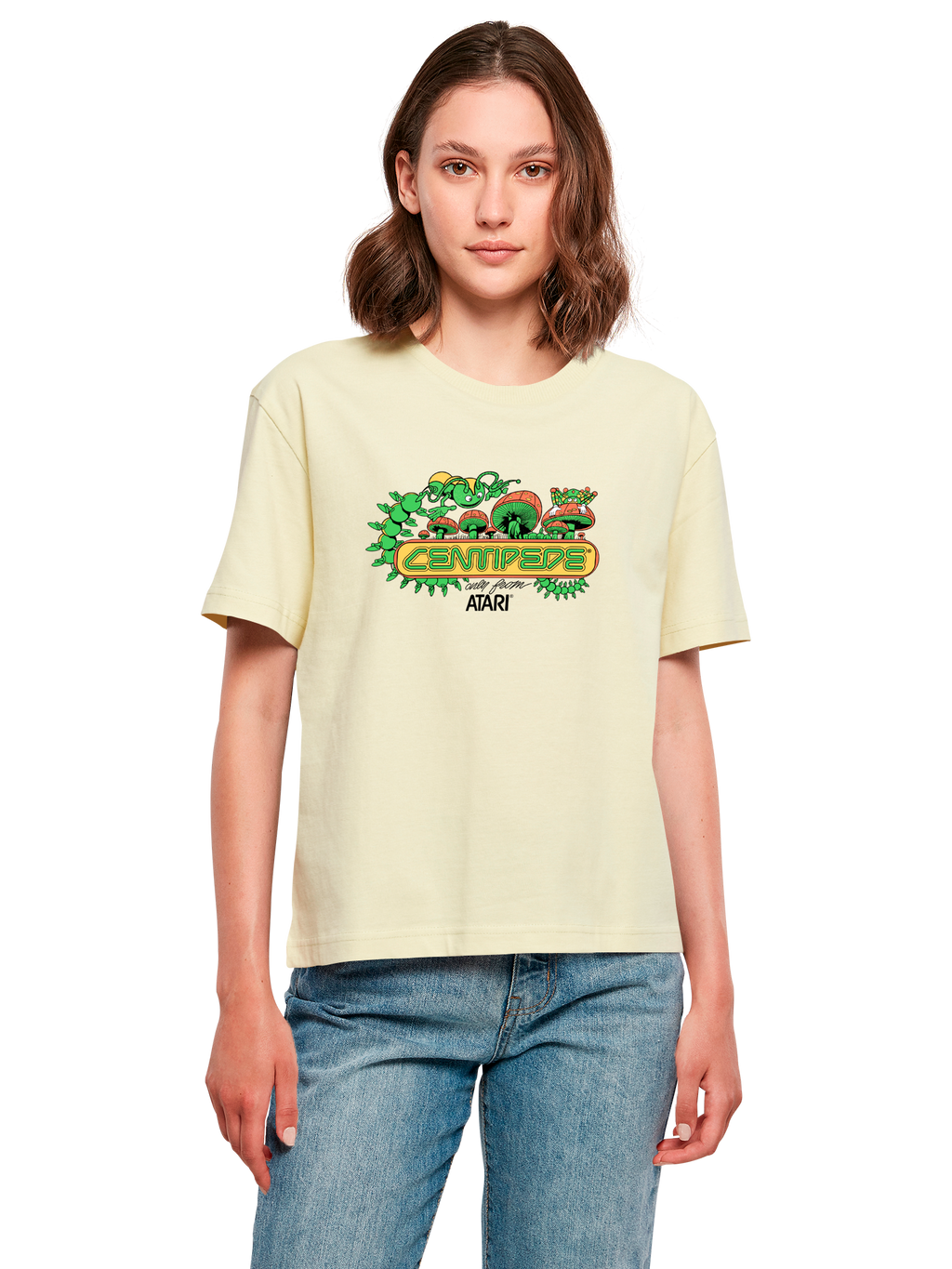 Centipede Atari Retro Gaming Art Damen Alltags-T-Shirt