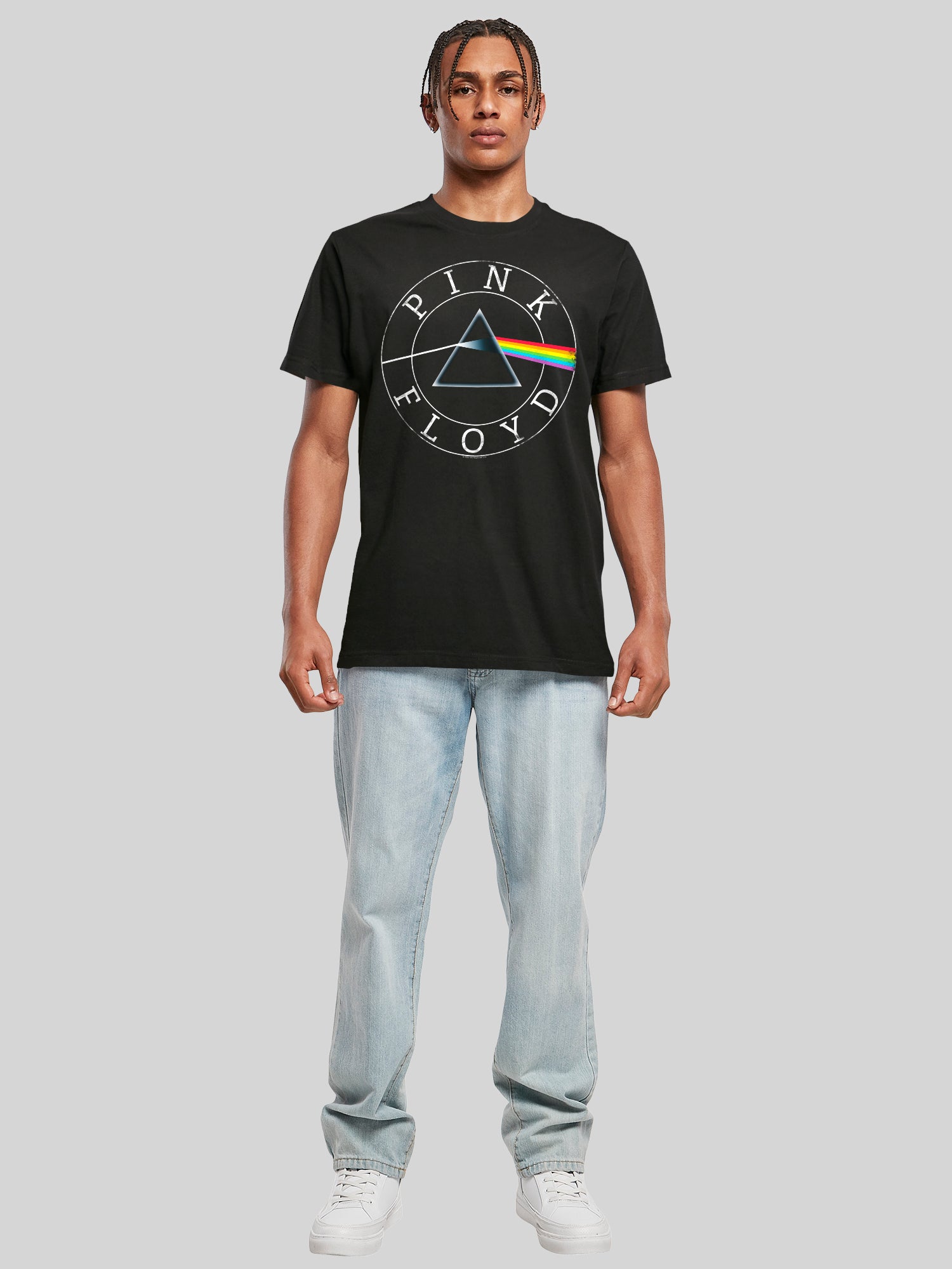 Pink Floyd Prism Circle Logo with T-Shirt Round Neck