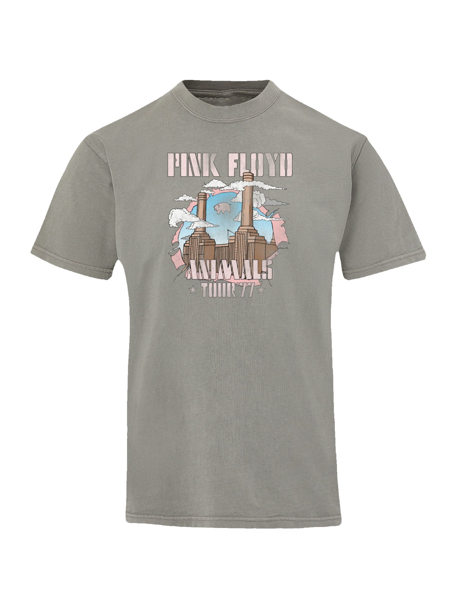Usine d'animaux Pink Floyd avec un tee-shirt de couleur côtière