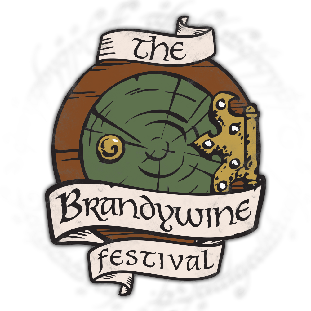 Logo for the Brandywine Festival with a Hobbit Door design