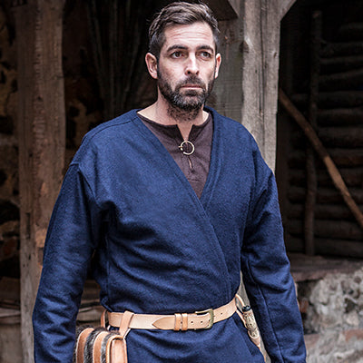 Blue medieval tunic for men