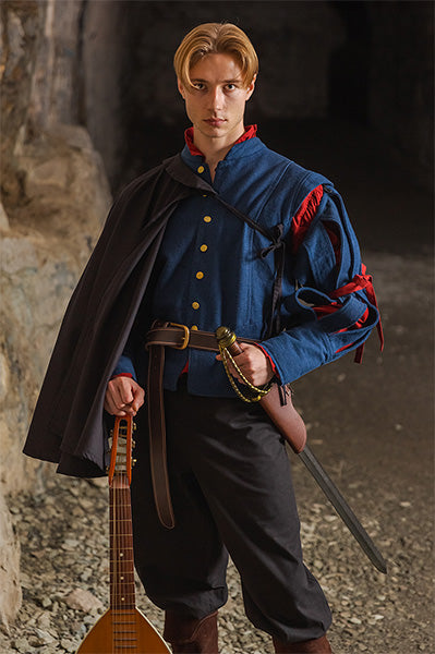 Blue Dungeon & Dragons Bard costume, ready for some adventure.