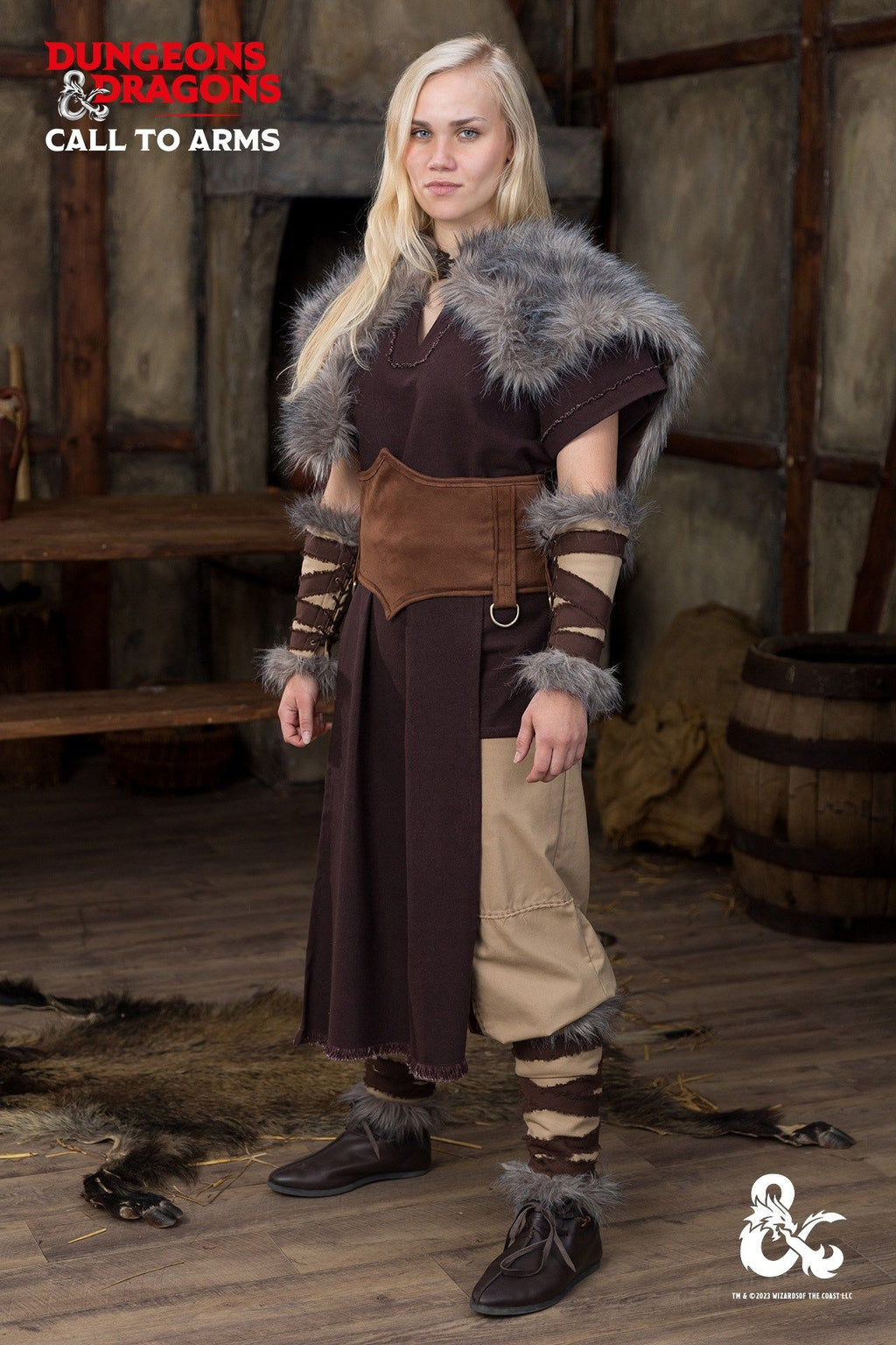 Dungeons & Dragons Barbaren Gewandset Braun/Hanf