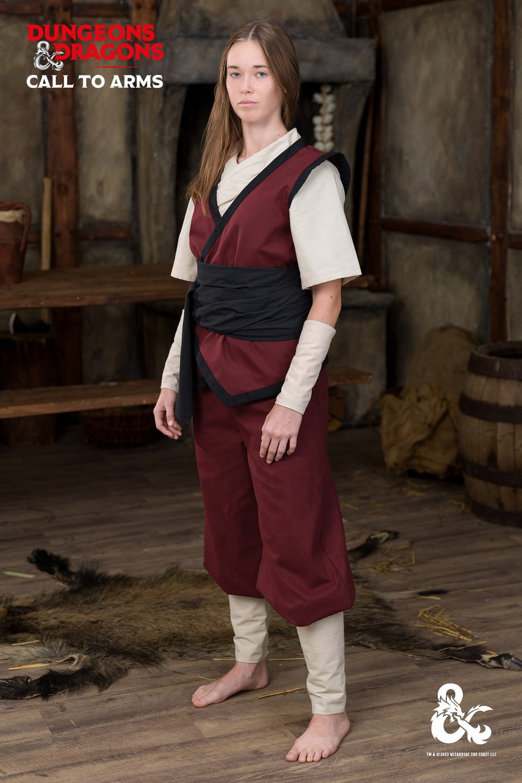 Monje de Dungeons & Dragons Pantalones Burdeos