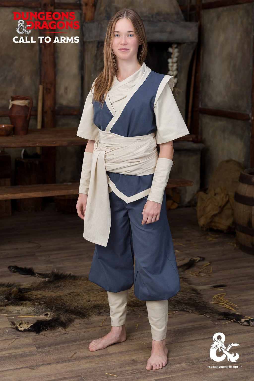 Dungeons & Dragons Mönch Gewandset Weidblau/Natur