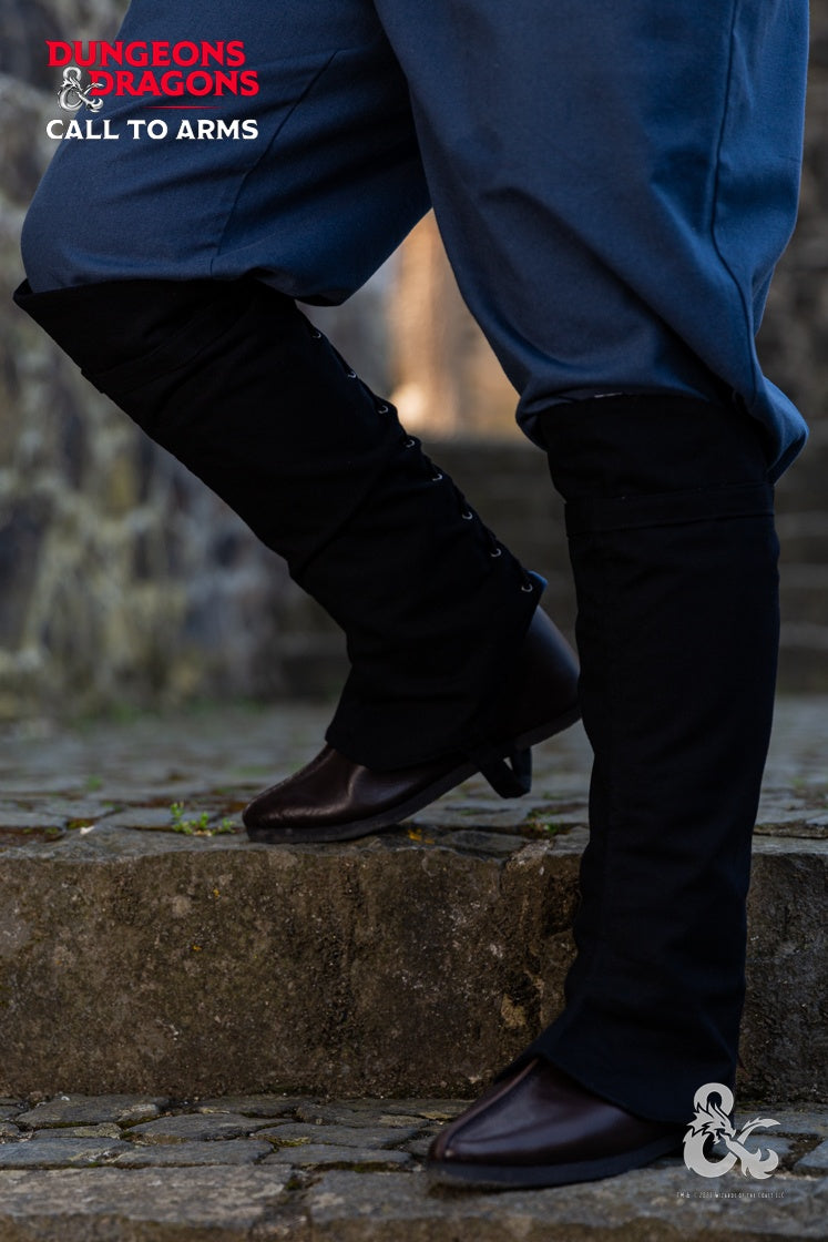 Conjunto de vestimenta de pícaro de Dungeons & Dragons en negro/azul de añil.