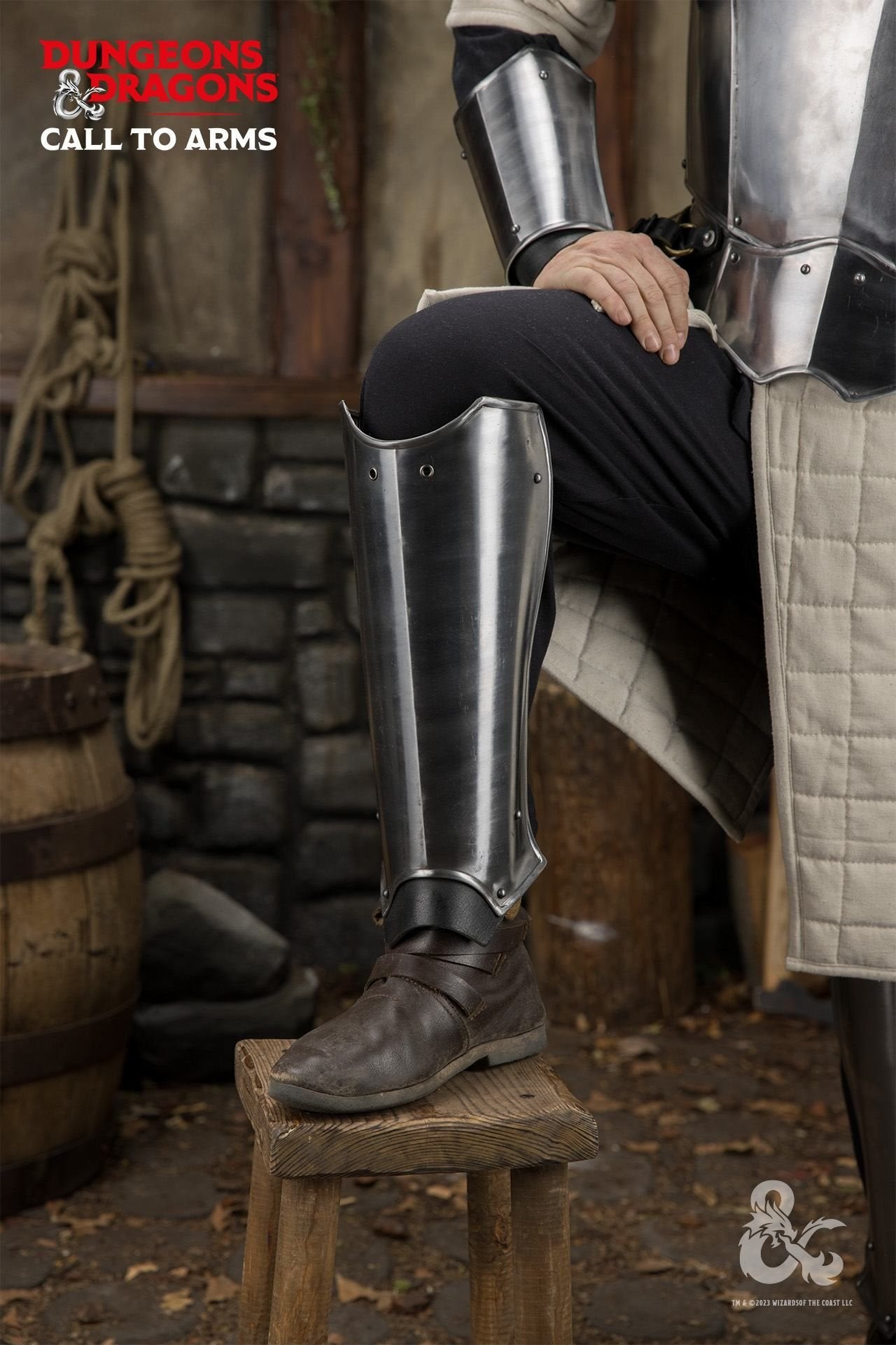 Dungeons & Dragons Steel Greaves polished