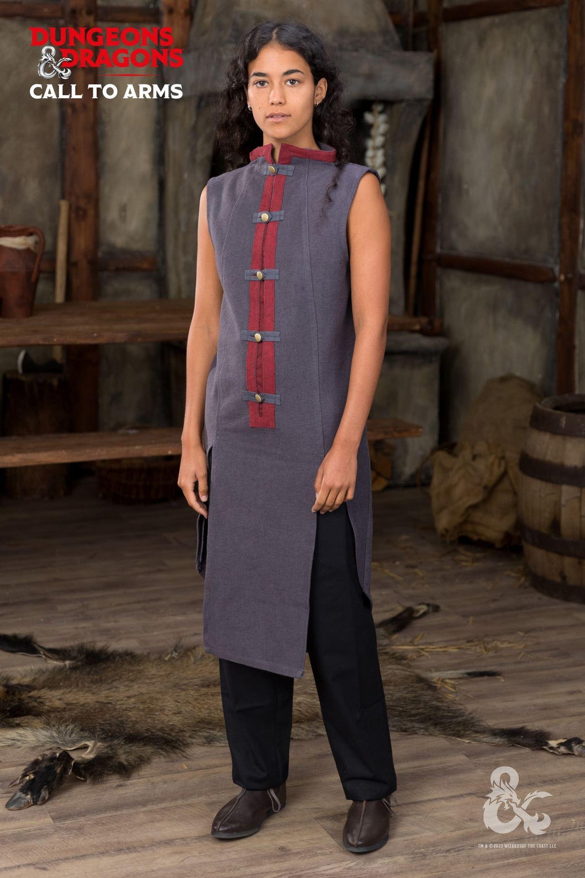 Dungeons & Dragons Sorcerer Battle Skirt Gray/Red
