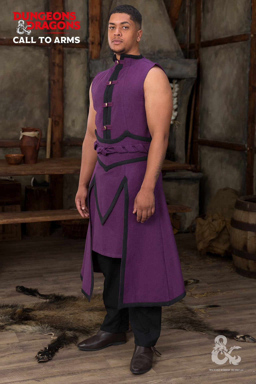 Dungeons & Dragons Zauberer Kampfrock Lila/Schwarz