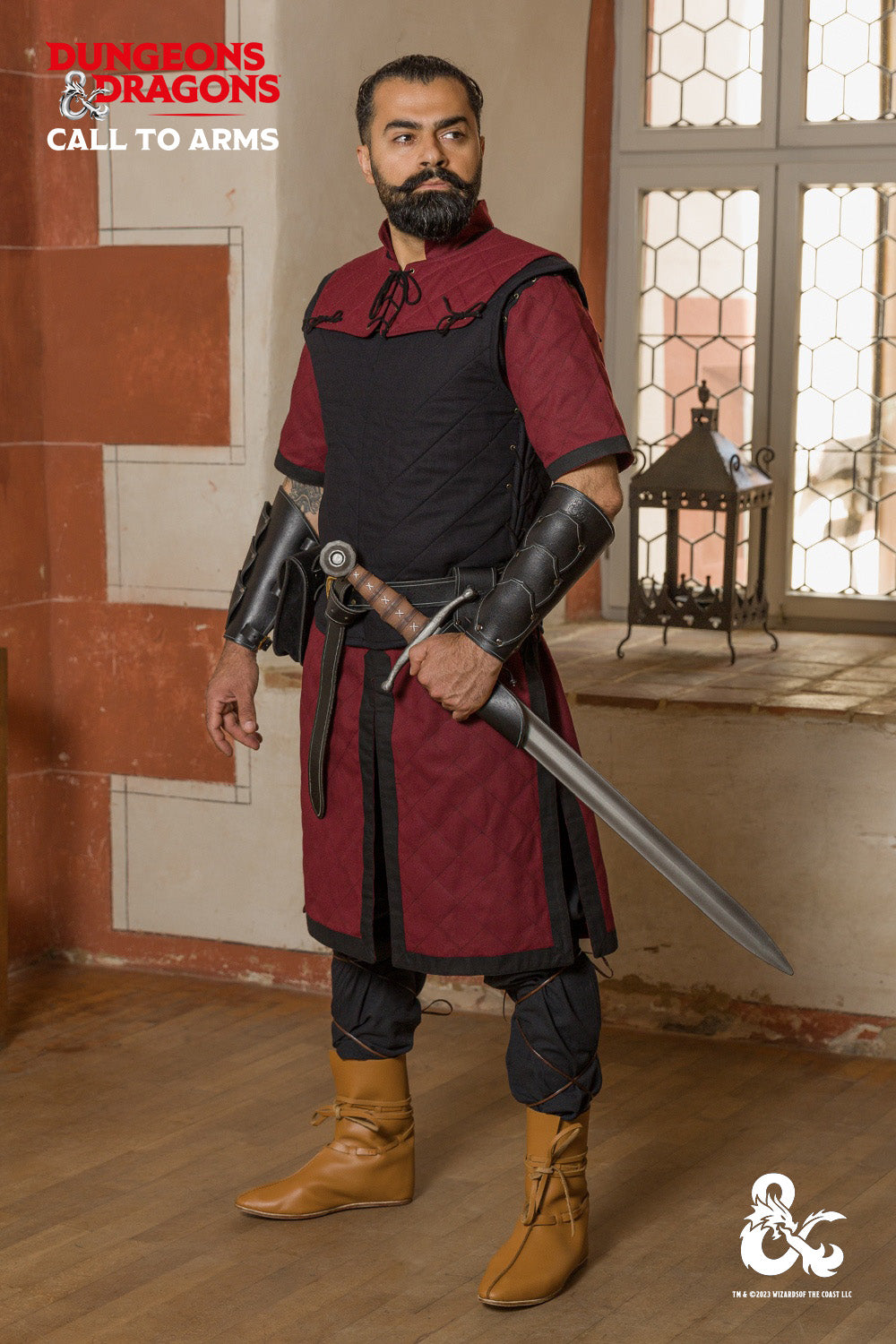 Dungeons & Dragons Fighter - Ensemble rouge / noir