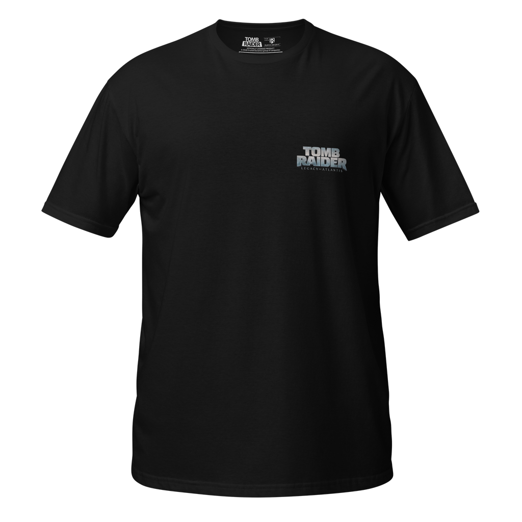 Legacy of Atlantis Lara Croft (Back) - Black T-Shirt