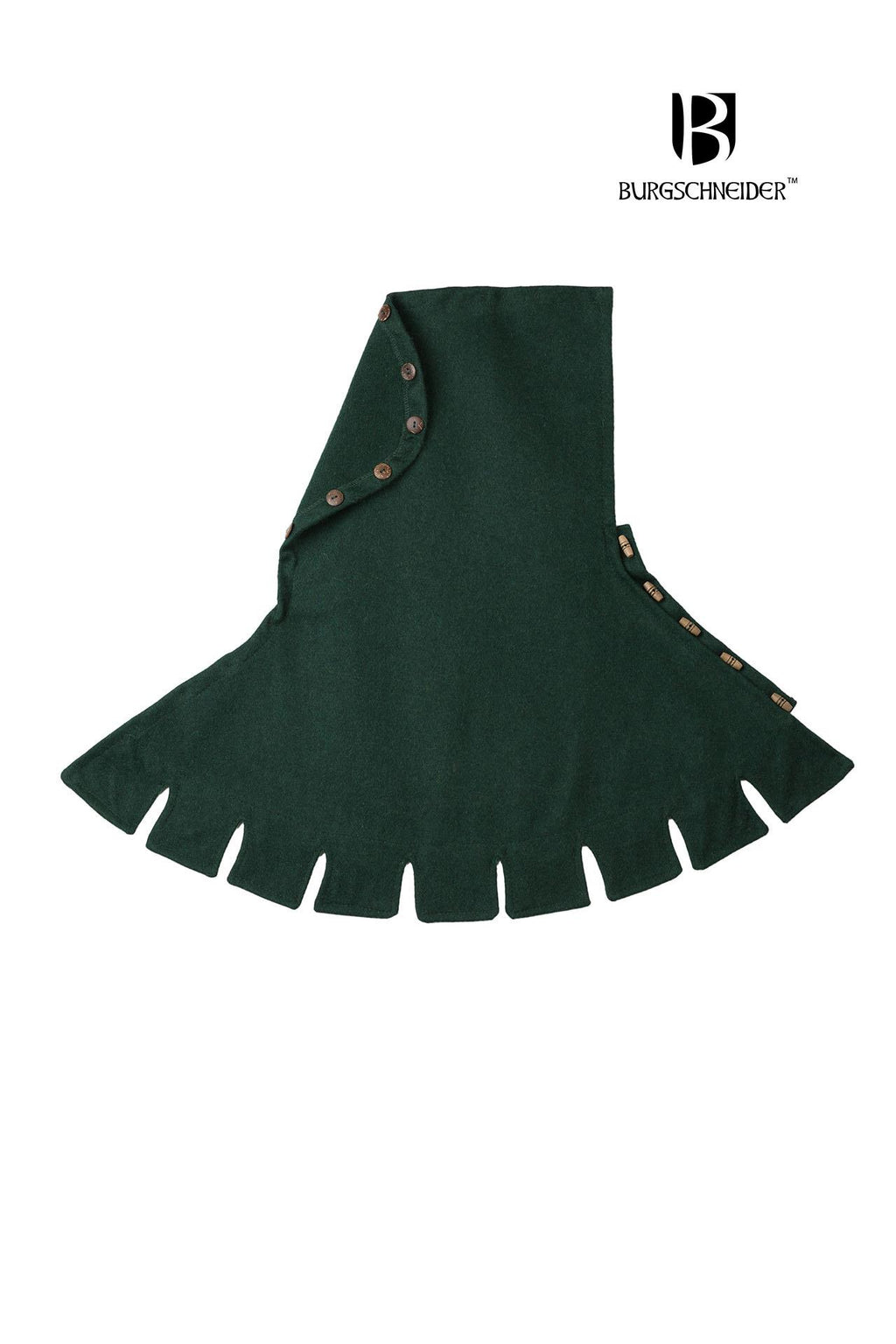 Lateral derecho de la capucha verde peligrosa