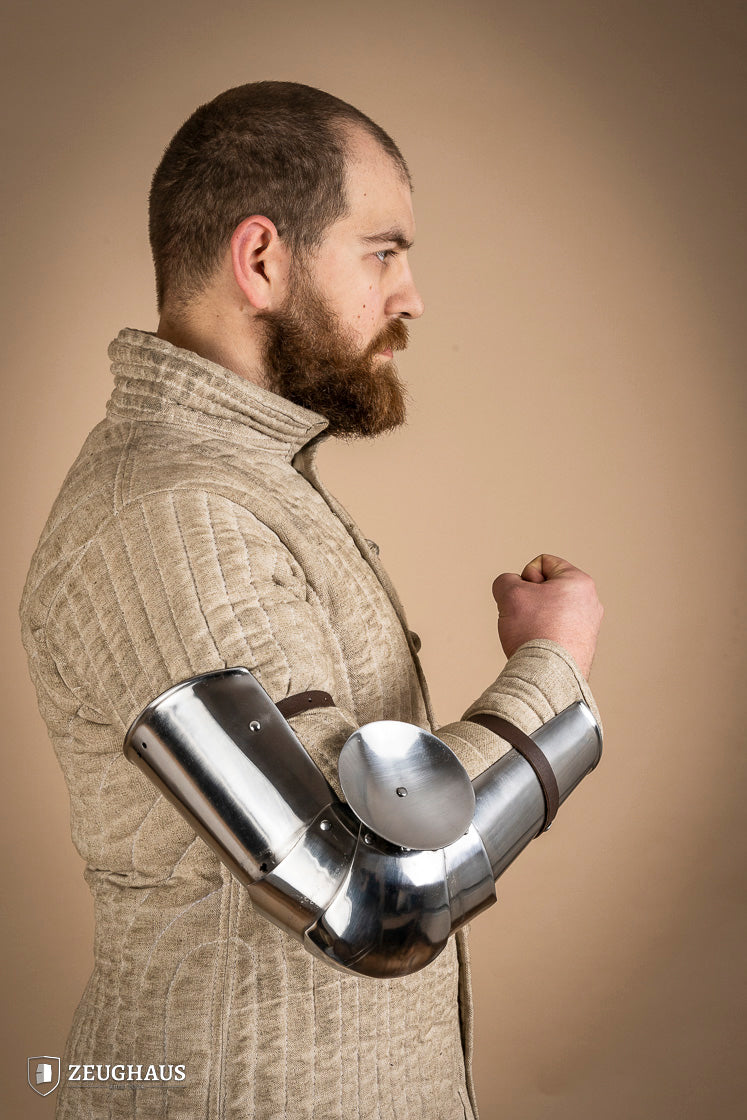 Compact Forearm Armor Arm Armour 14th Cent. 1,6mm Polished