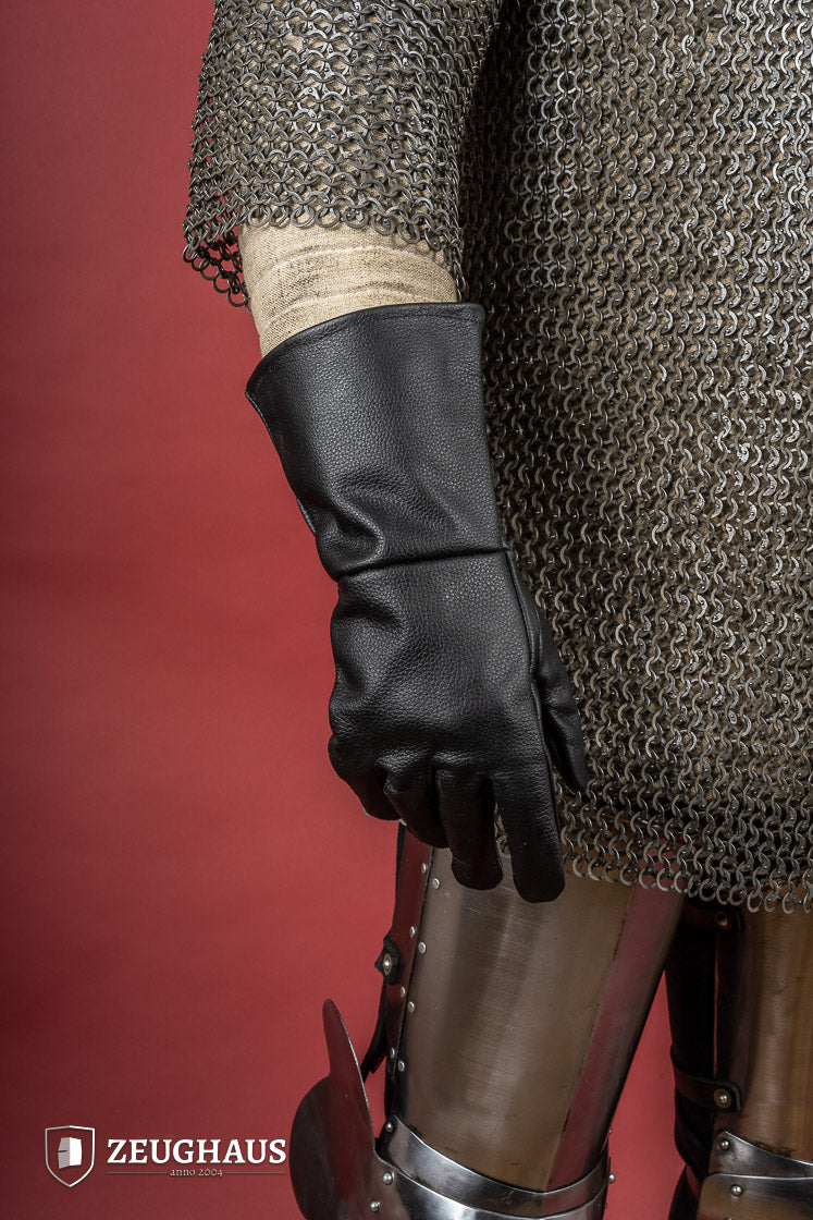 Historical Leather Gloves Black