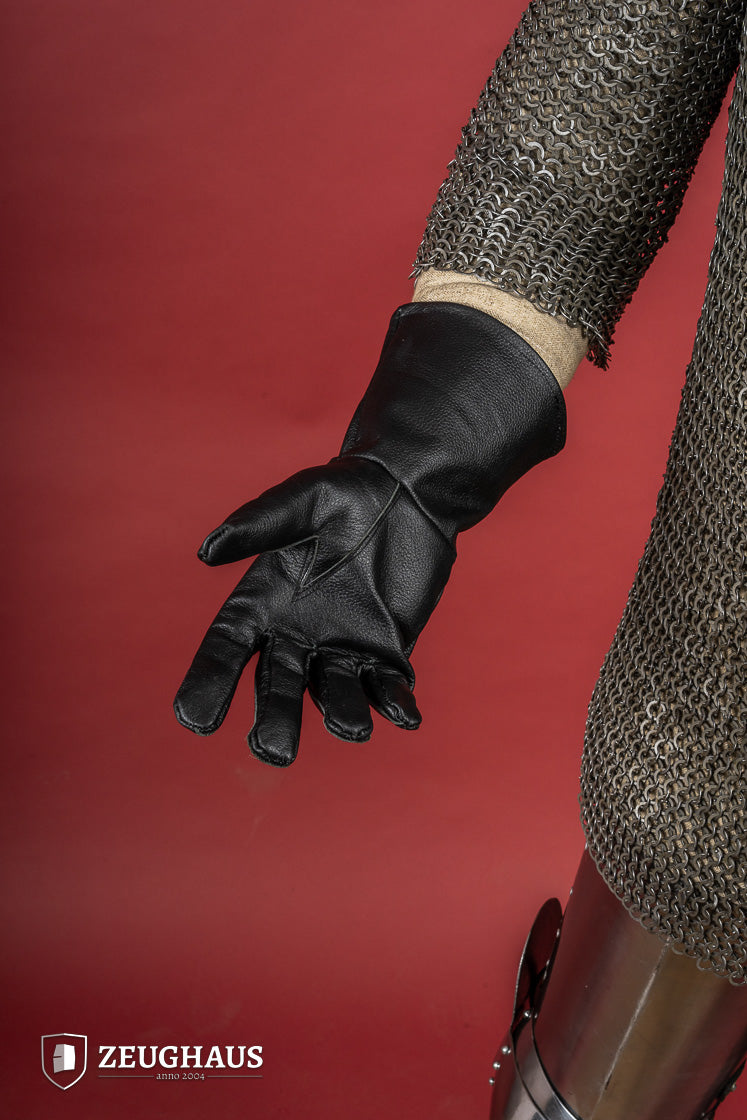 Historical Leather Gloves Black