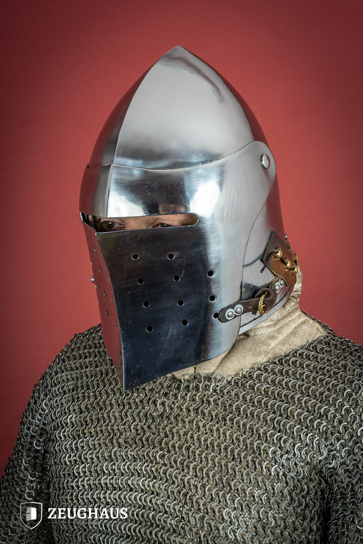 Casco Bacinete con Visera Completa de 2mm Pulido