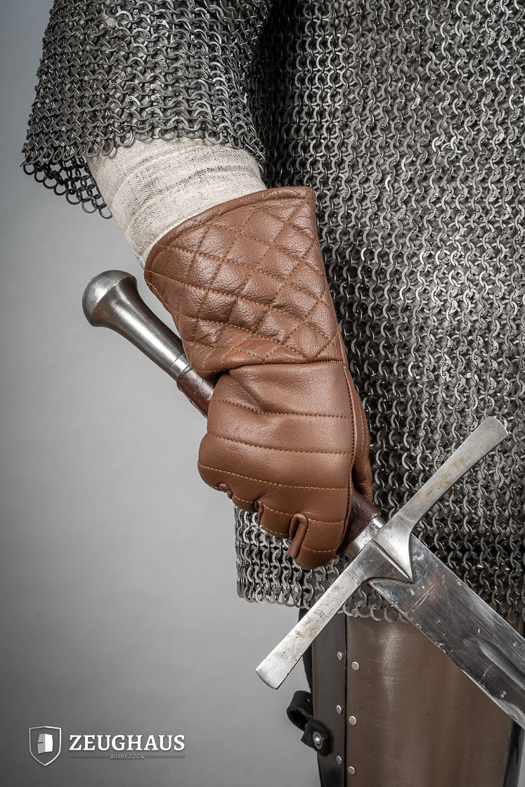 Leather Gloves Brown 