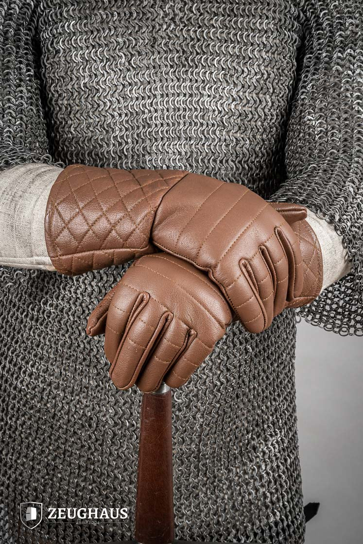 Leather Gloves Brown 