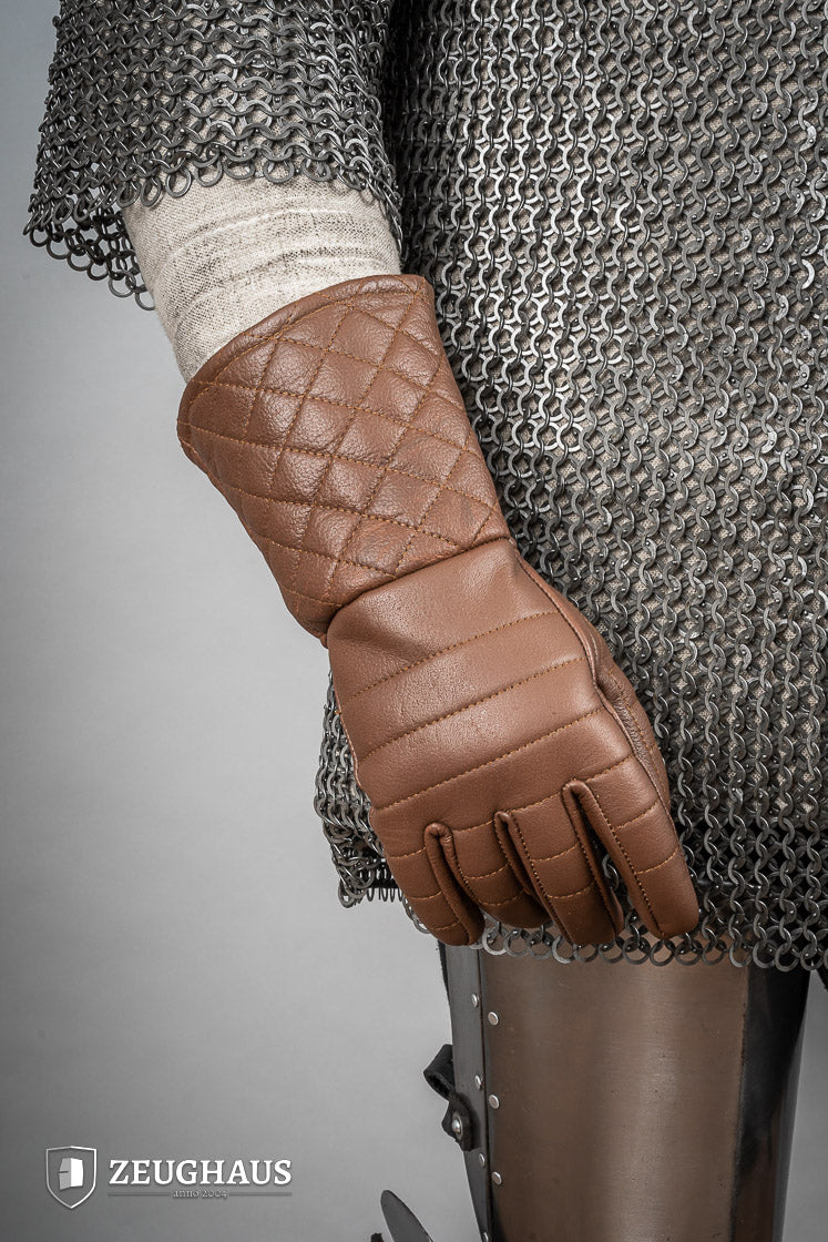 Leather Gloves Brown 