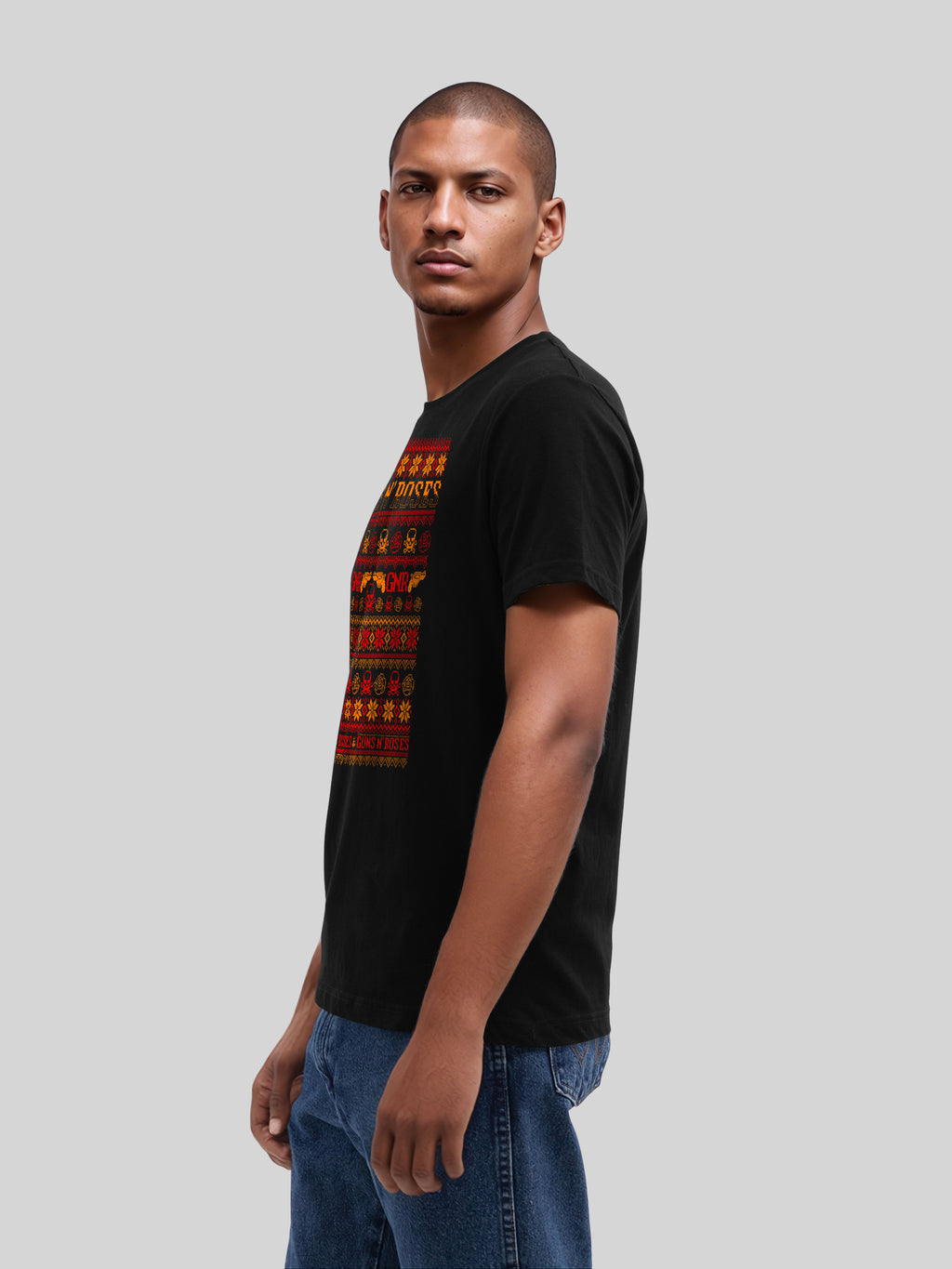 Guns And Roses Christmas with True Blanks | Mens Regular Tee