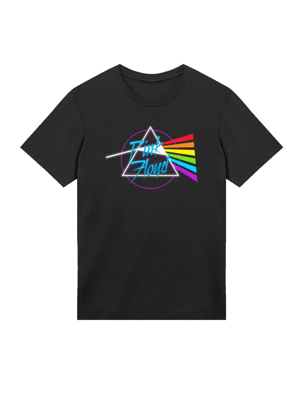 Pink Floyd Neon Dark Side with True Blanks | Mens Regular Tee
