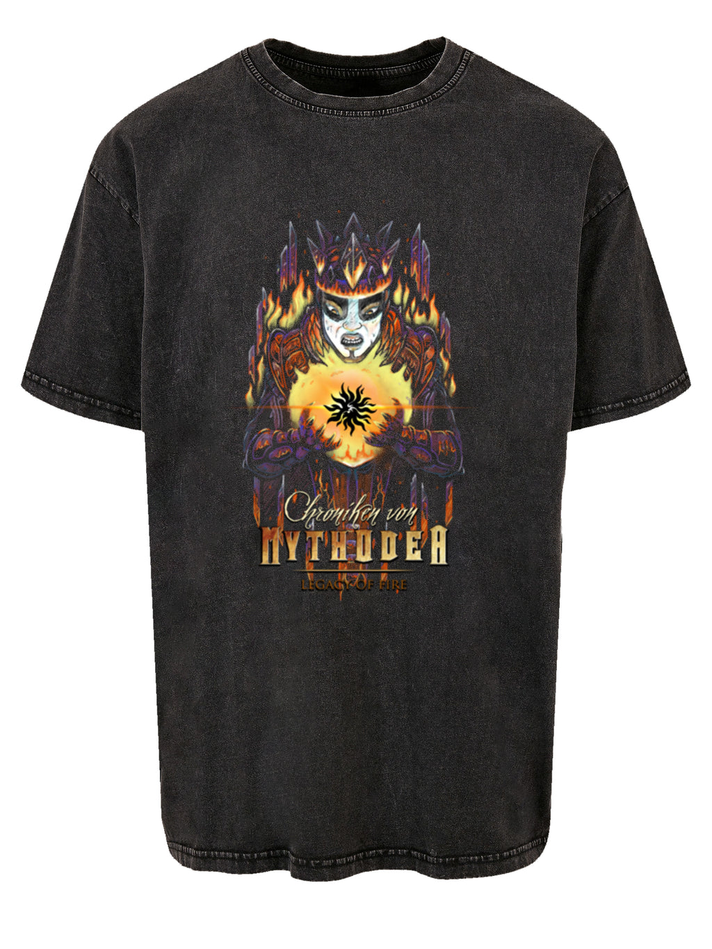 Chroniken 2025 mit säurwäschen schwerem übergroßem T -Shirt