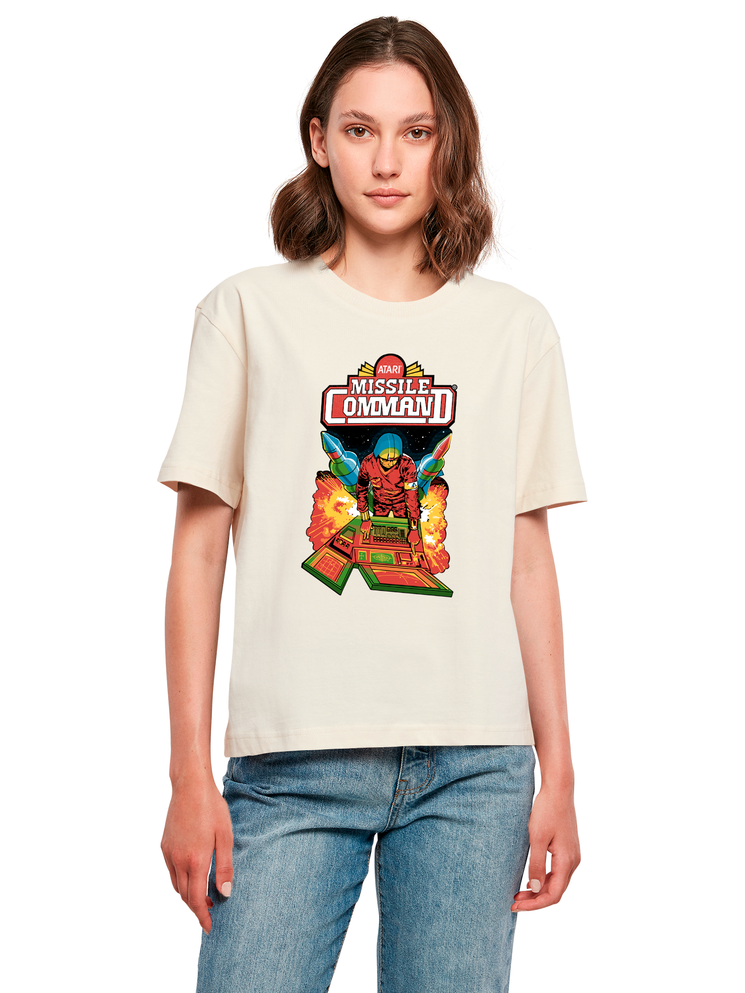 Missile Command Hanger Atari Retro Gaming with Ladies Everyday Tee