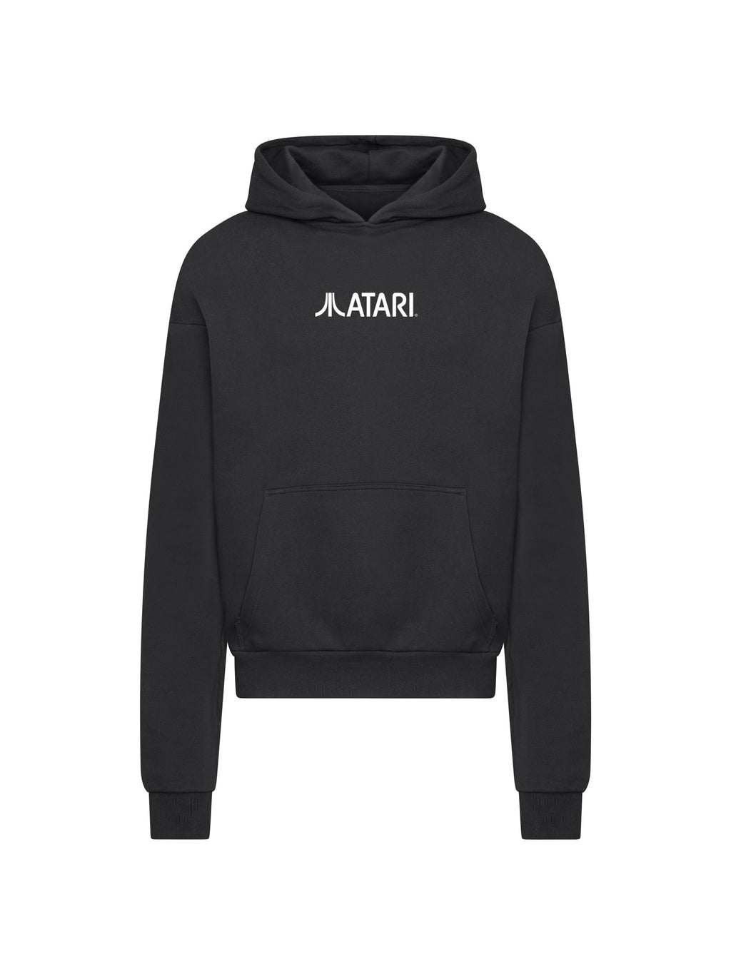 Atari Games Logo White Retro Gaming Horizontal and Atari Asteroids Box Cover with Ultra Heavy Hoody