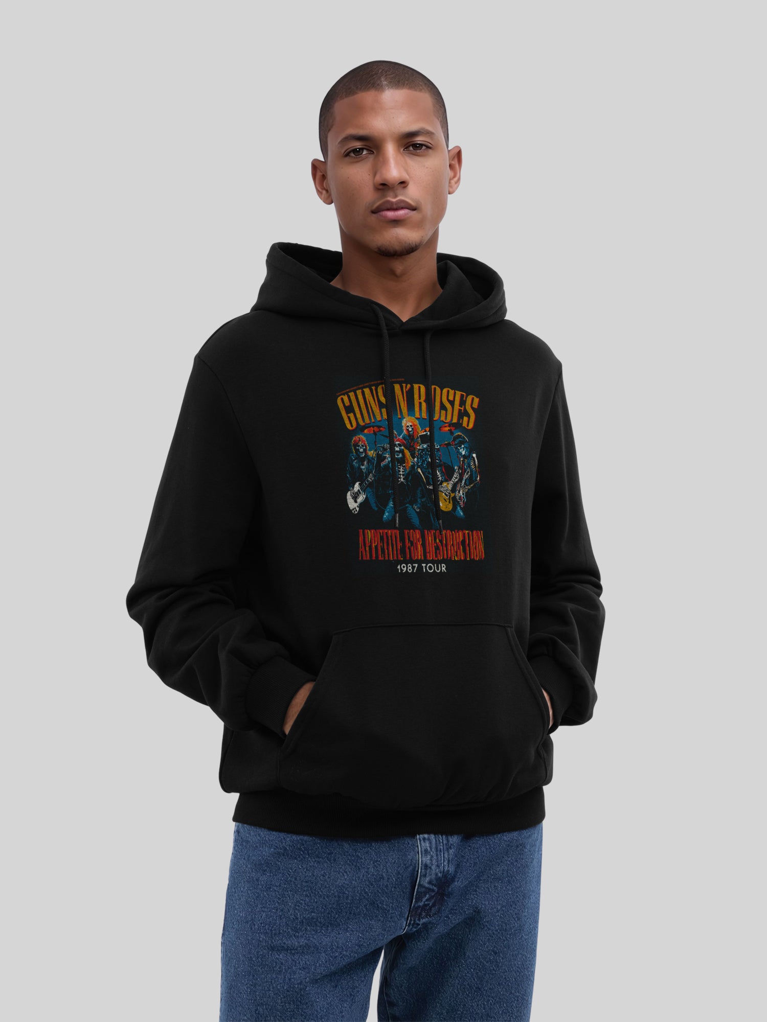 Affiche de concert vintage de Guns N 'Roses 1987 | Hoodie régulier pour hommes