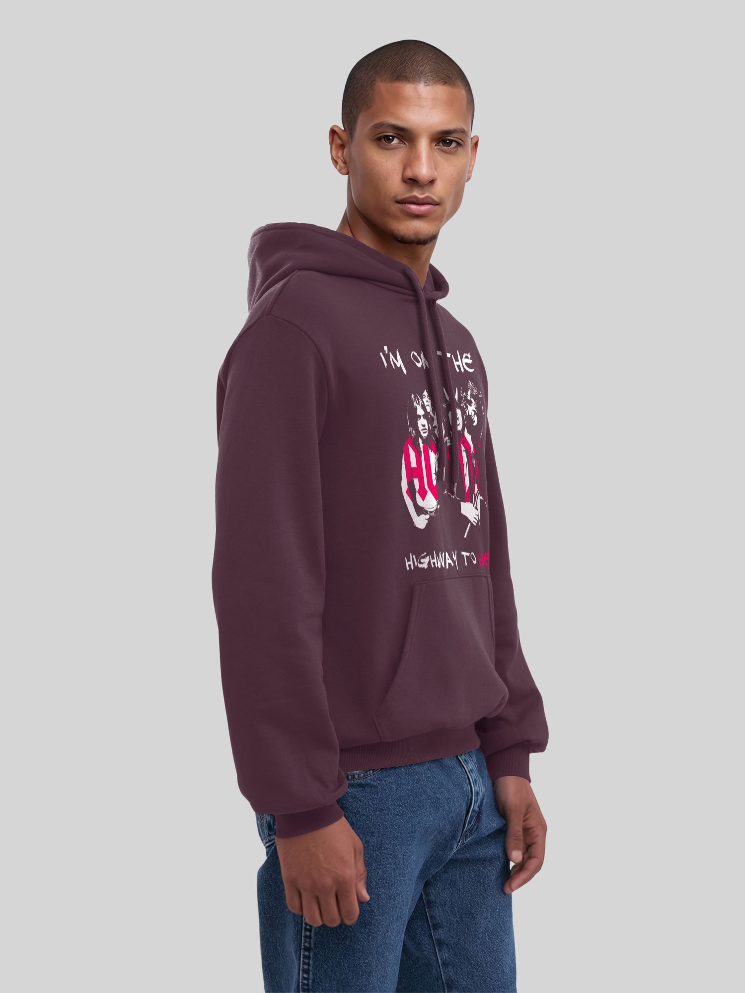 AC / DC Je suis sur l'autoroute à l'enfer à sweat à capuche organique pour hommes