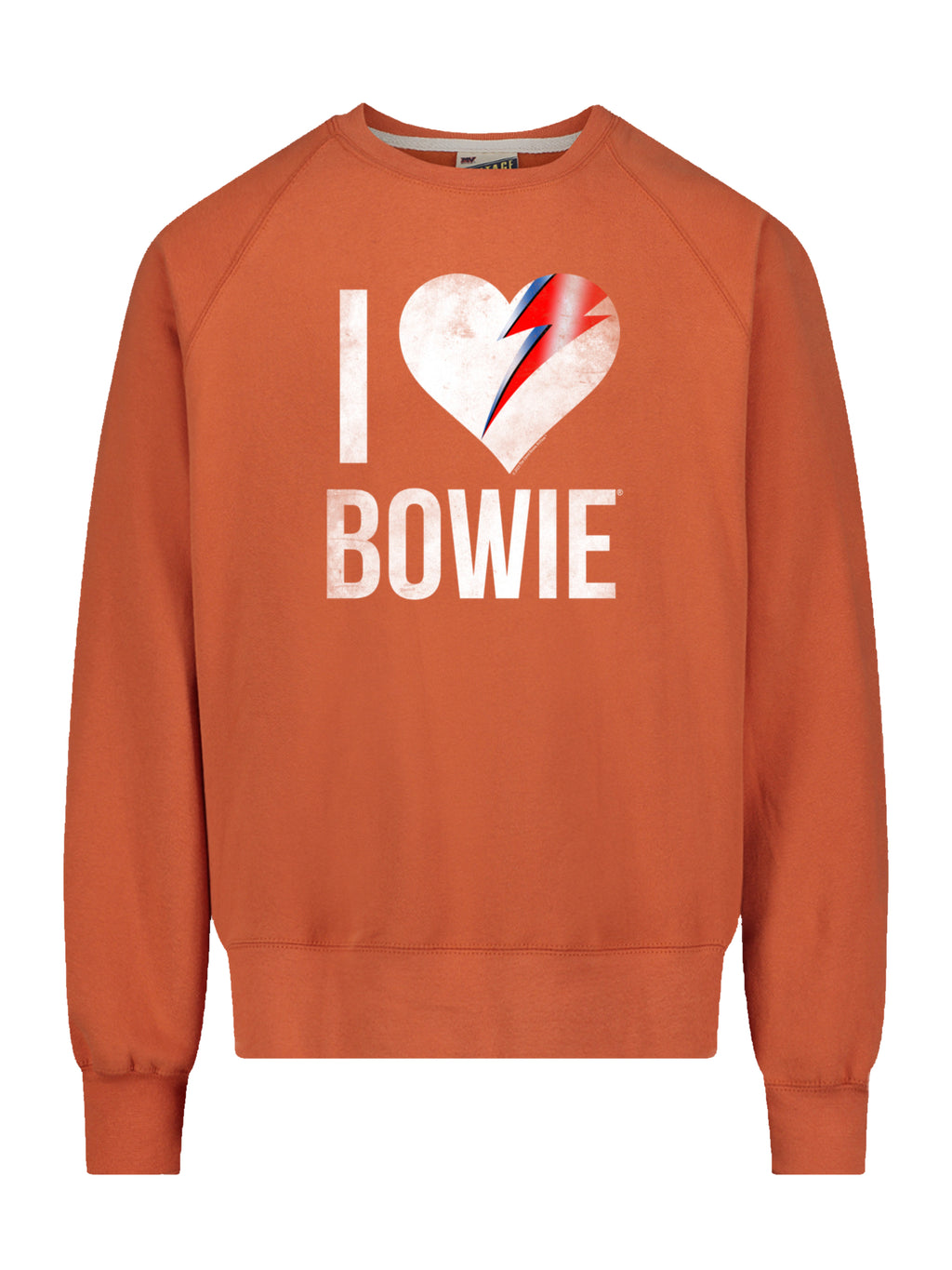 David Bowie Amo a Bowie con la tripulación vintage de raglán de lana